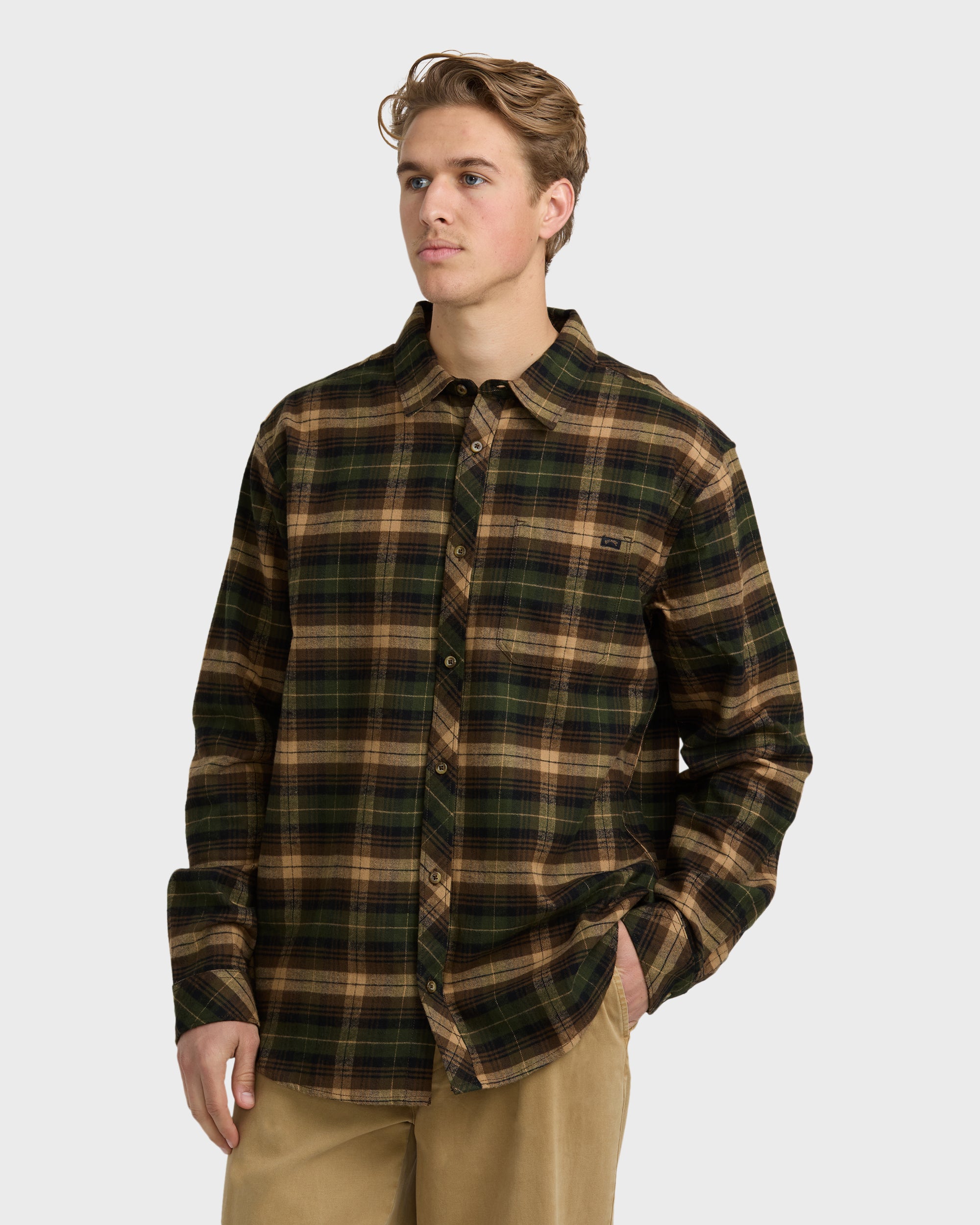 Coastline Long Sleeve Flannel Shirt - Forest | Billabong