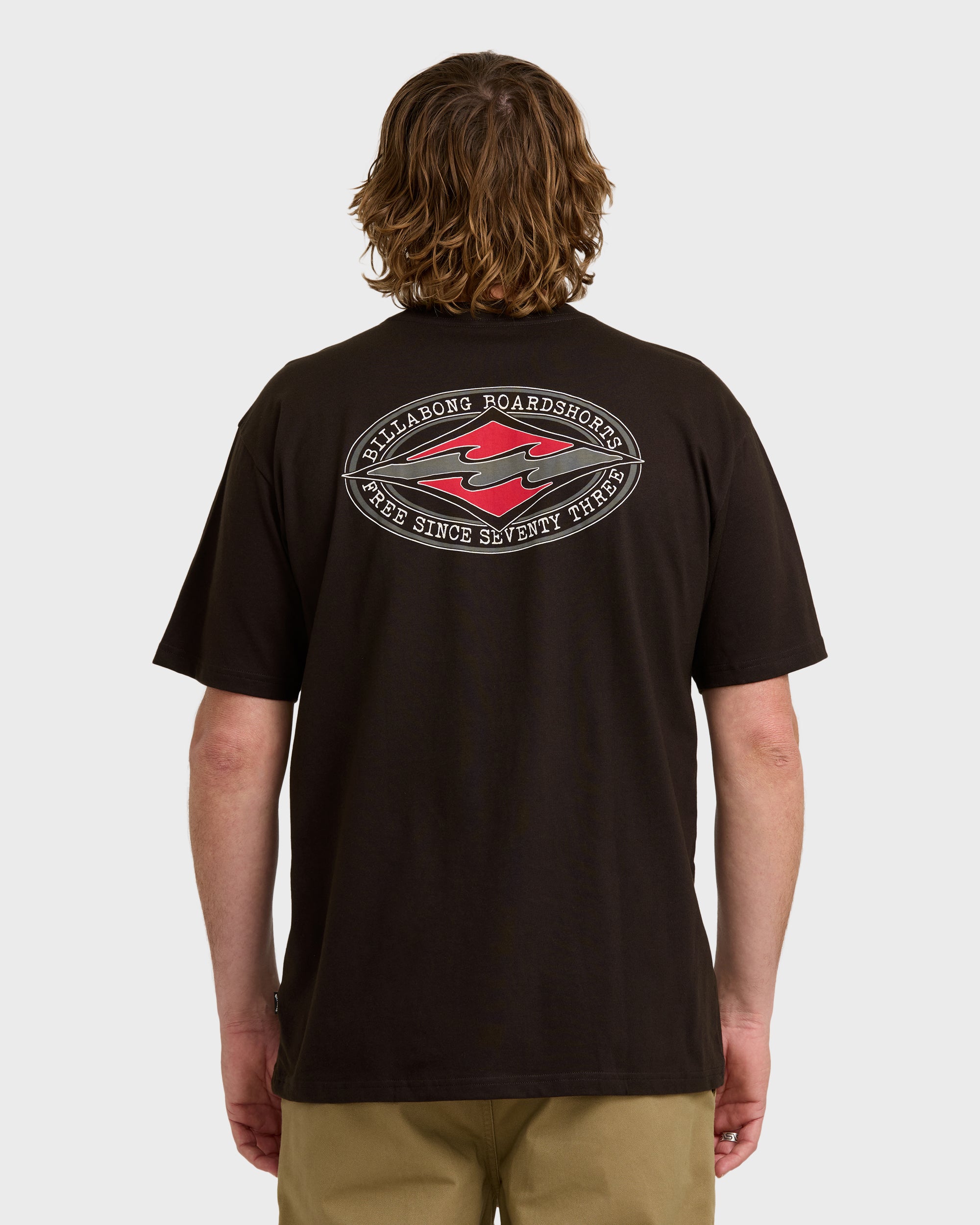 Rotor Diamond Regular Short Sleeve T-Shirt - Black Red | Billabong