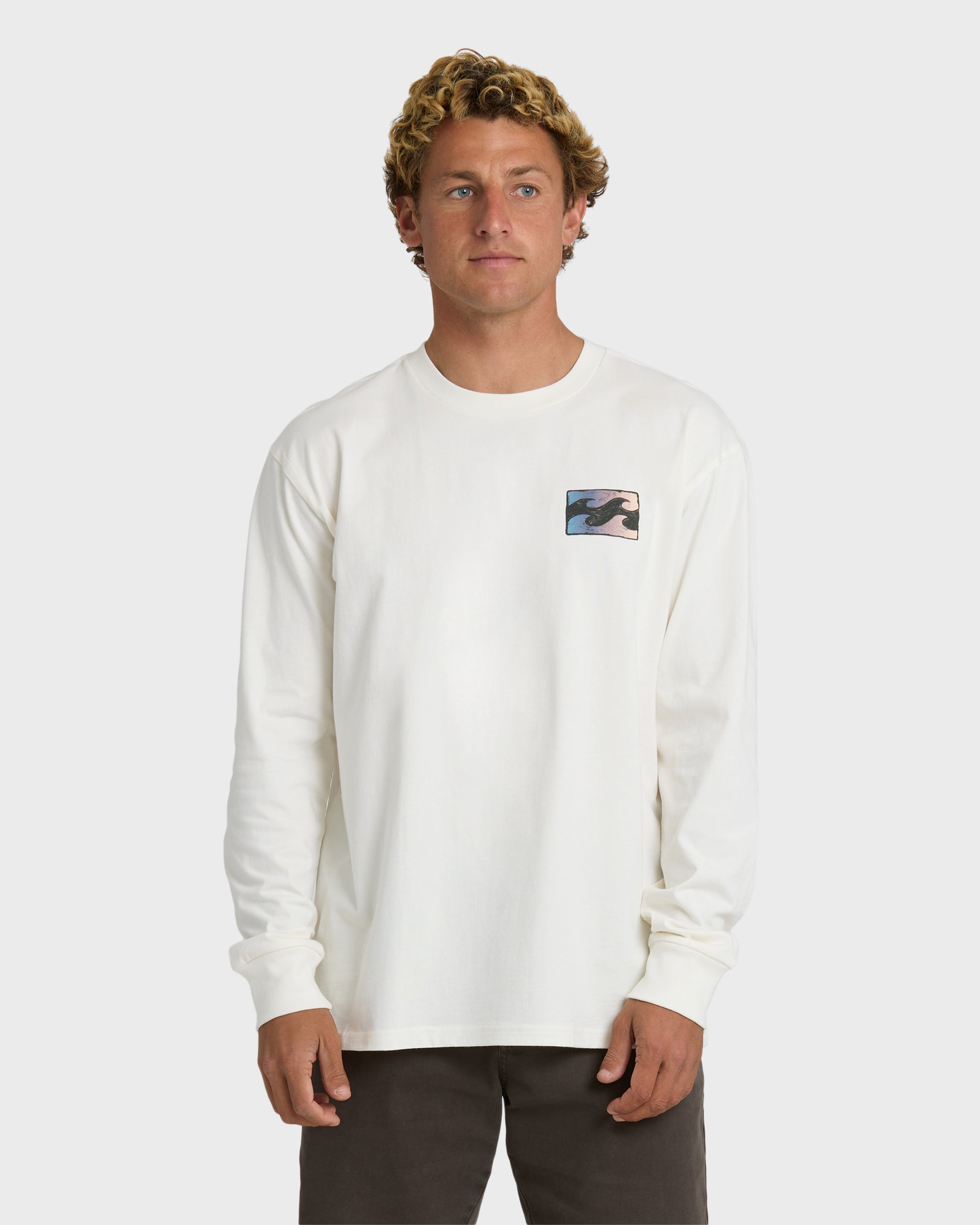 Crayon Wave Premium Long Sleeve T-Shirt - Off White | Billabong