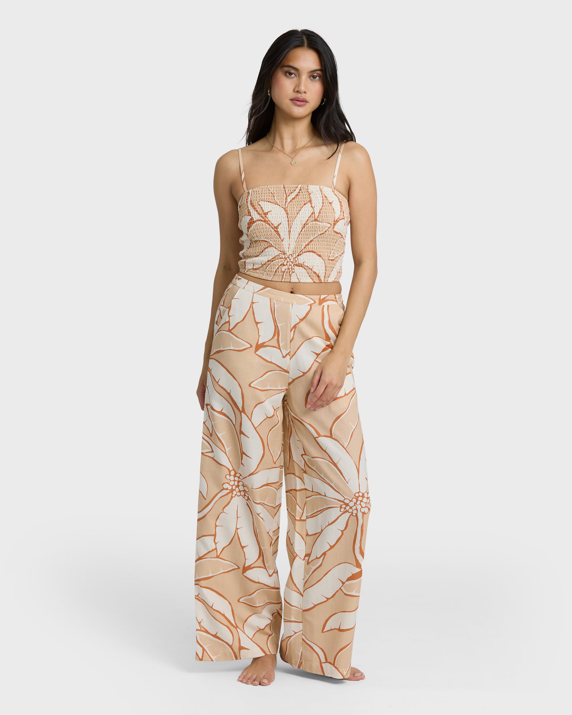 Tropic Breeze Elastic Waist Pants - Stone | Billabong