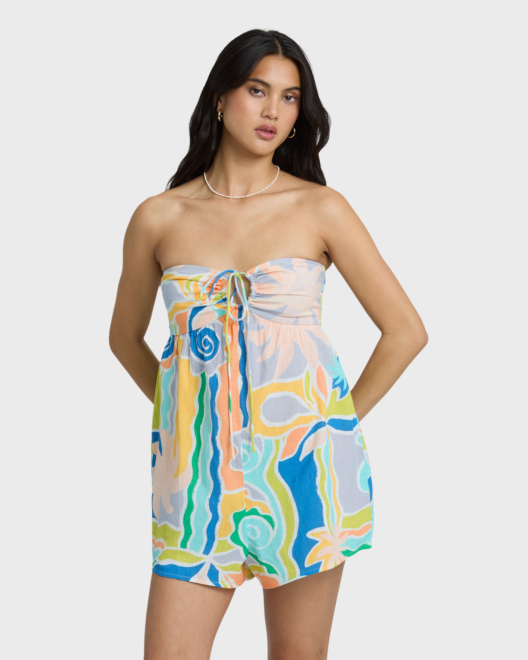 billabong so groovy halter maxi dress Romper negre