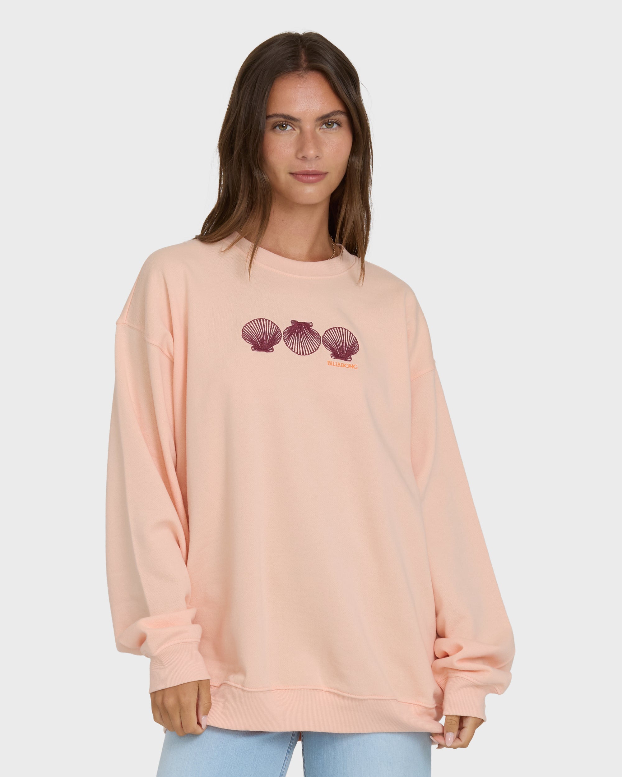 Chasing Horizons Crewneck Sweatshirt - Light Peach | Billabong