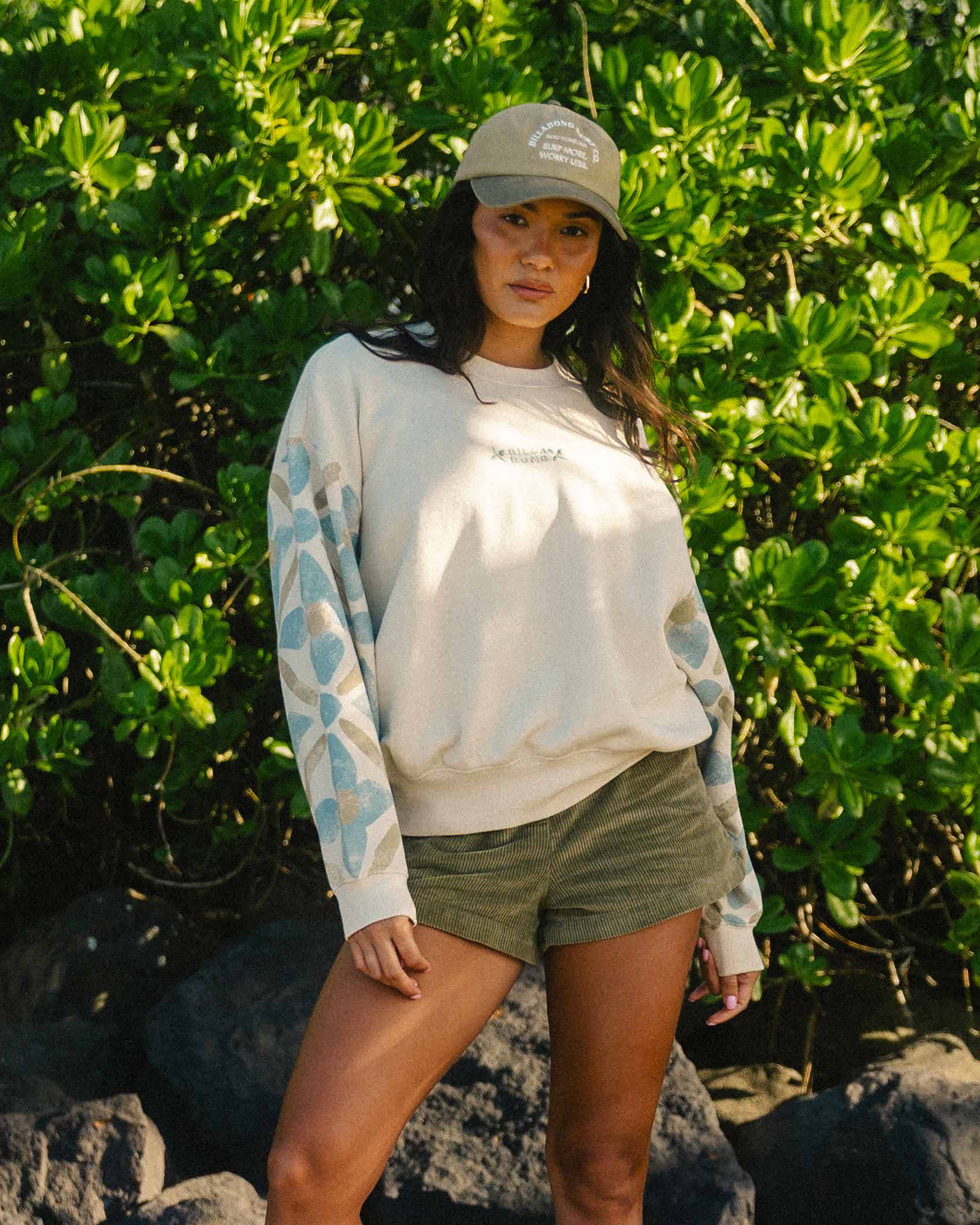 Atlas Tide Kendal Crewneck Sweatshirt - Whitecap | Billabong