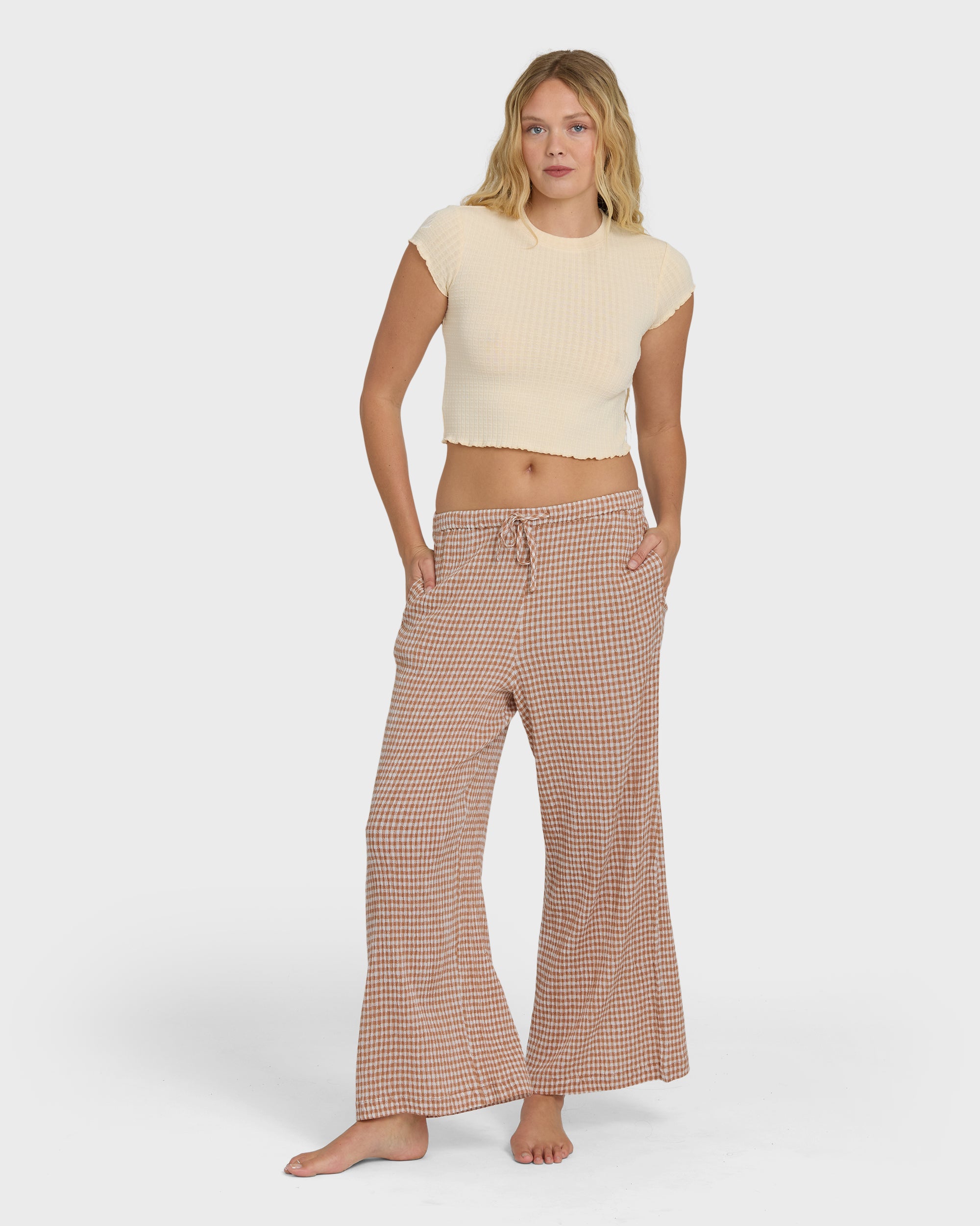 candy check tweed short pants 新品未使用タグ付き Wanderer Bitty Check Pants - Sugar Almond | Billabong