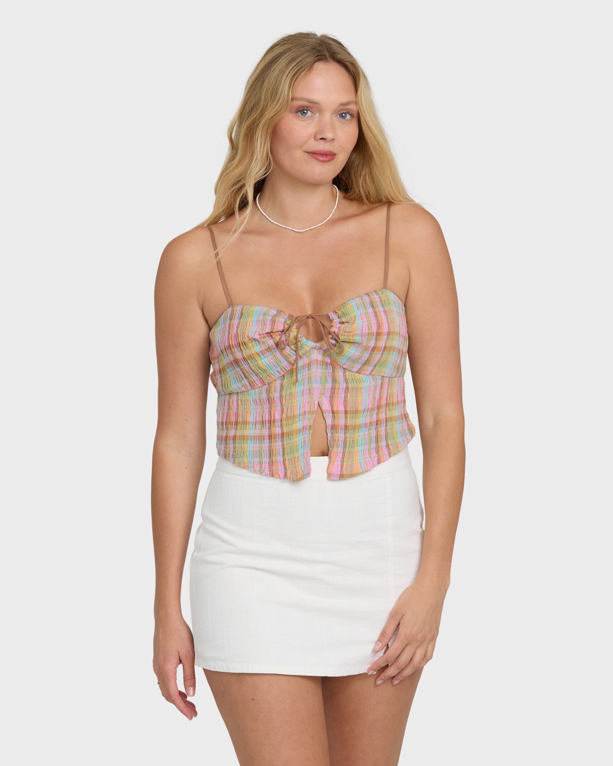 Sweet Check Tank Top - Party Pink | Billabong