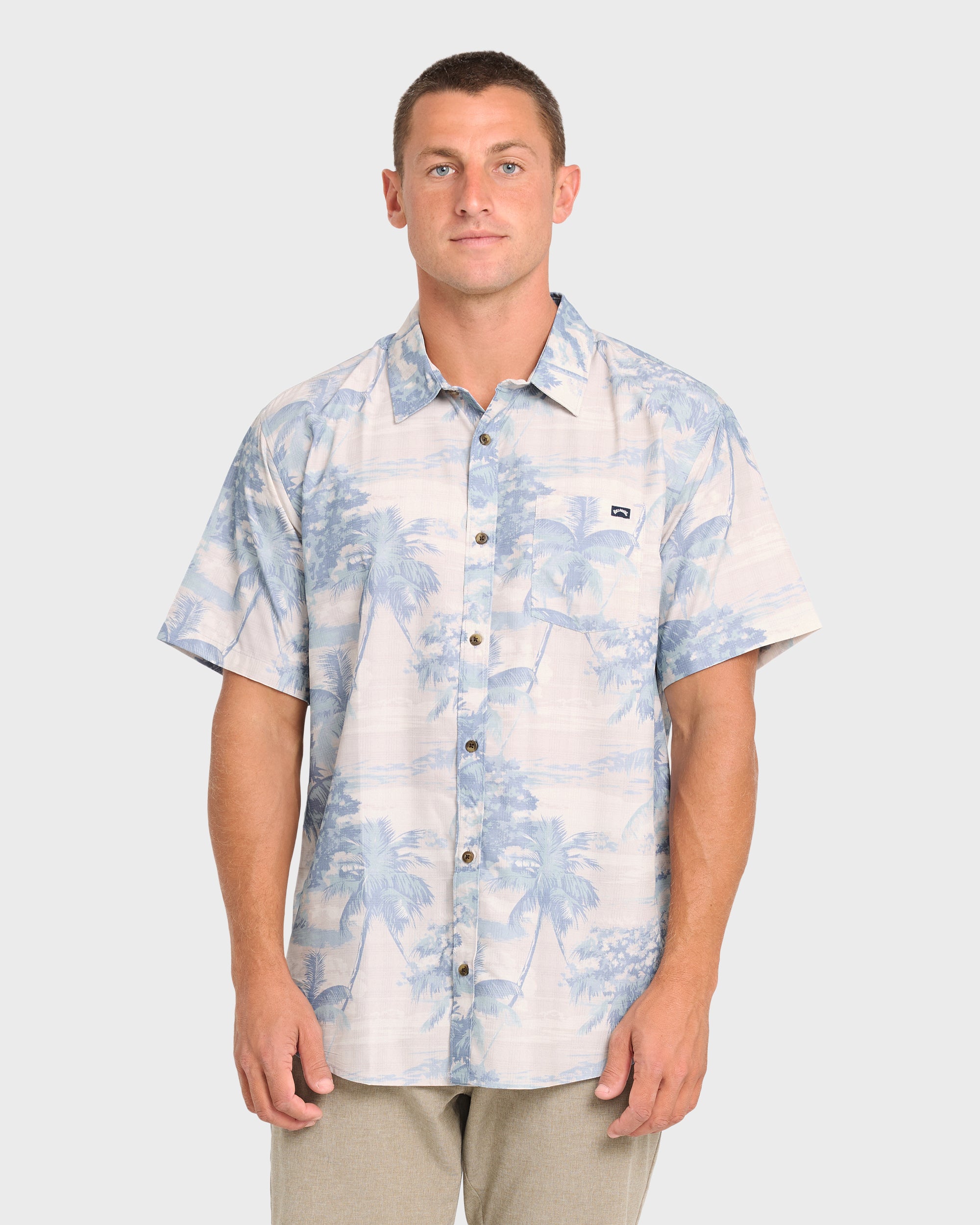 Sundays Lounge Short Sleeve Woven Shirt - Blue Haze | Billabong