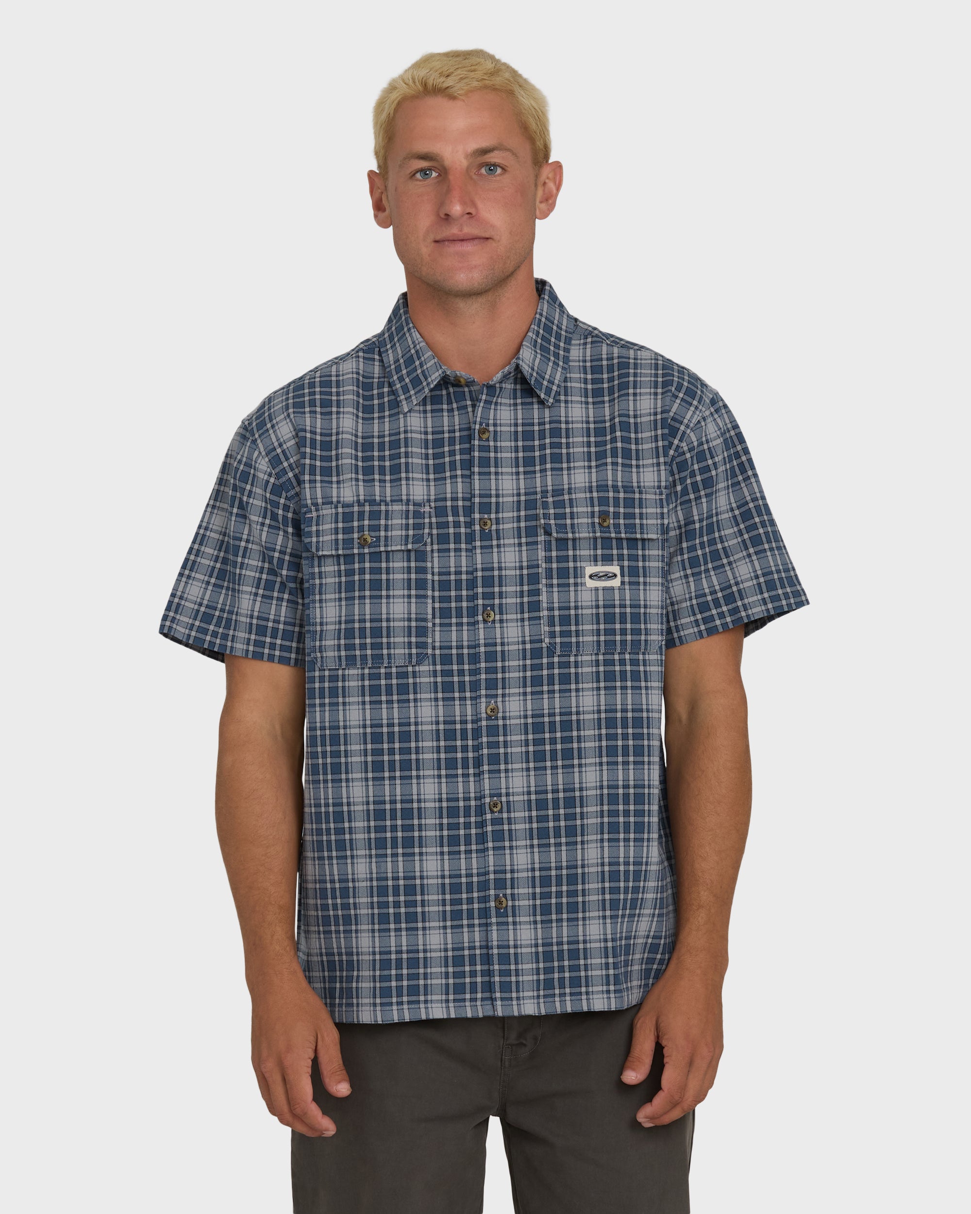 Bad Dog Short Sleeve Woven Shirt - Dark Denim | Billabong