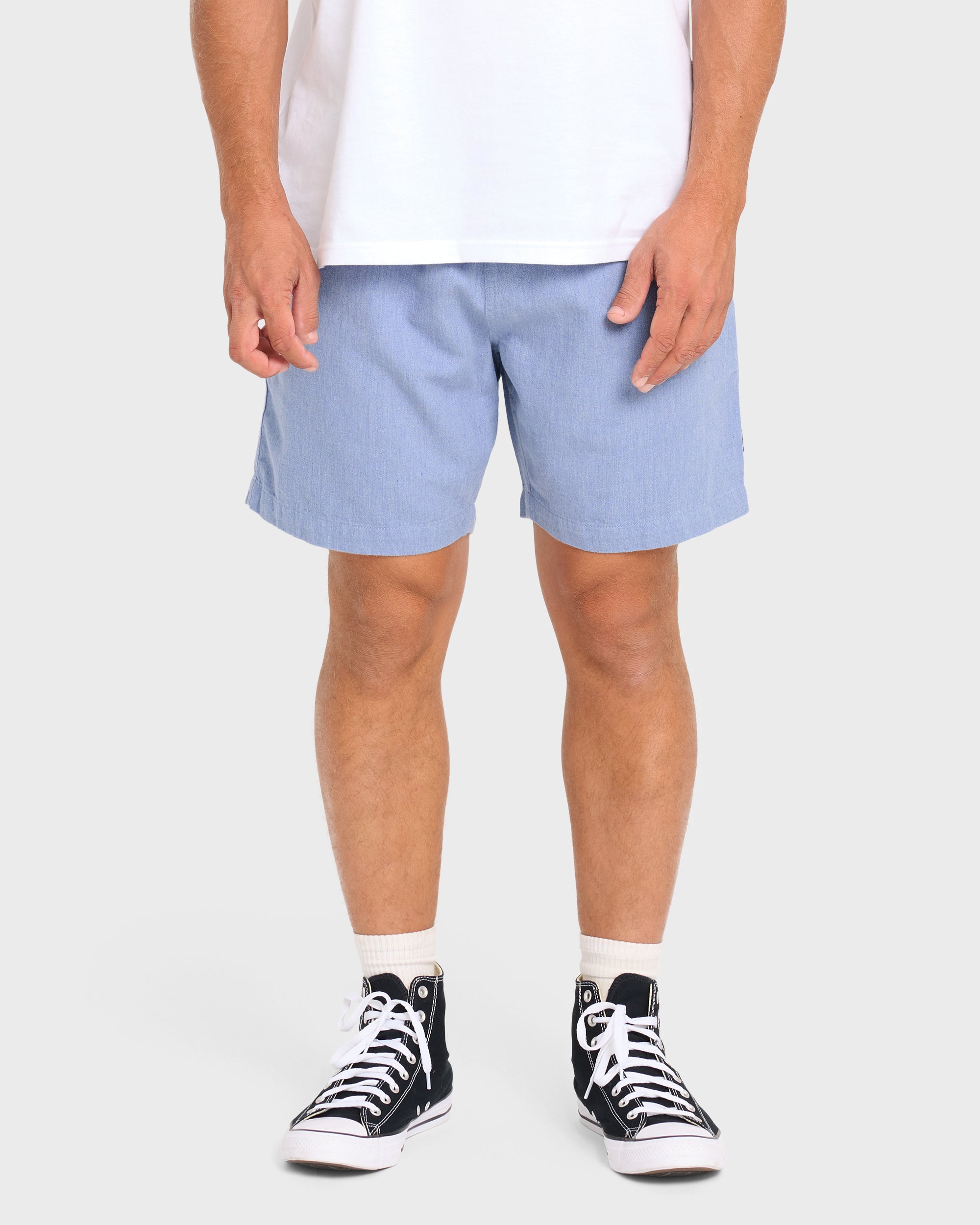 San O Layback Linen Shorts - Blue Heather | Billabong