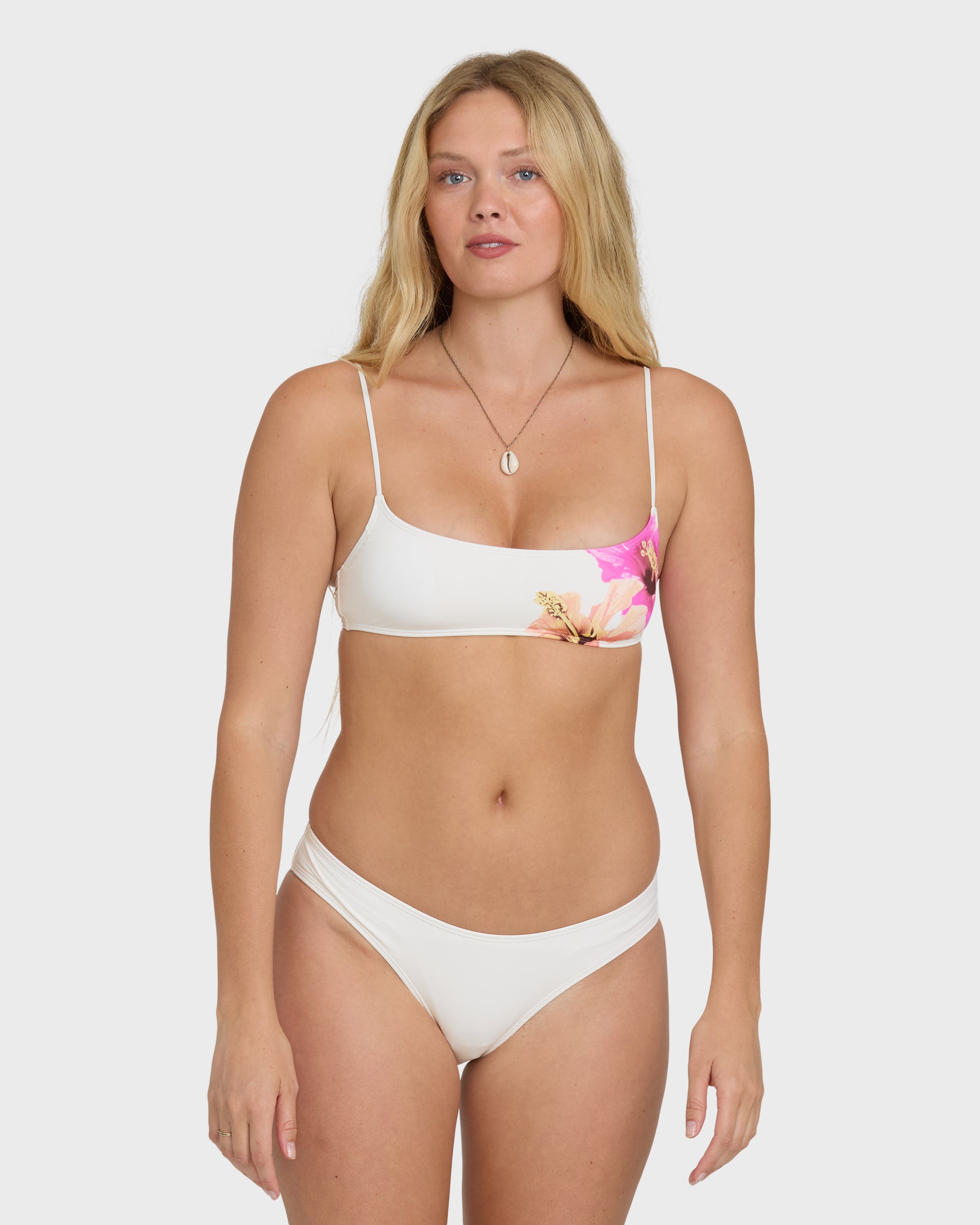 Sunny Shore Jaclyn Crop Bralette Bikini Top - Salt Crystal | Billabong