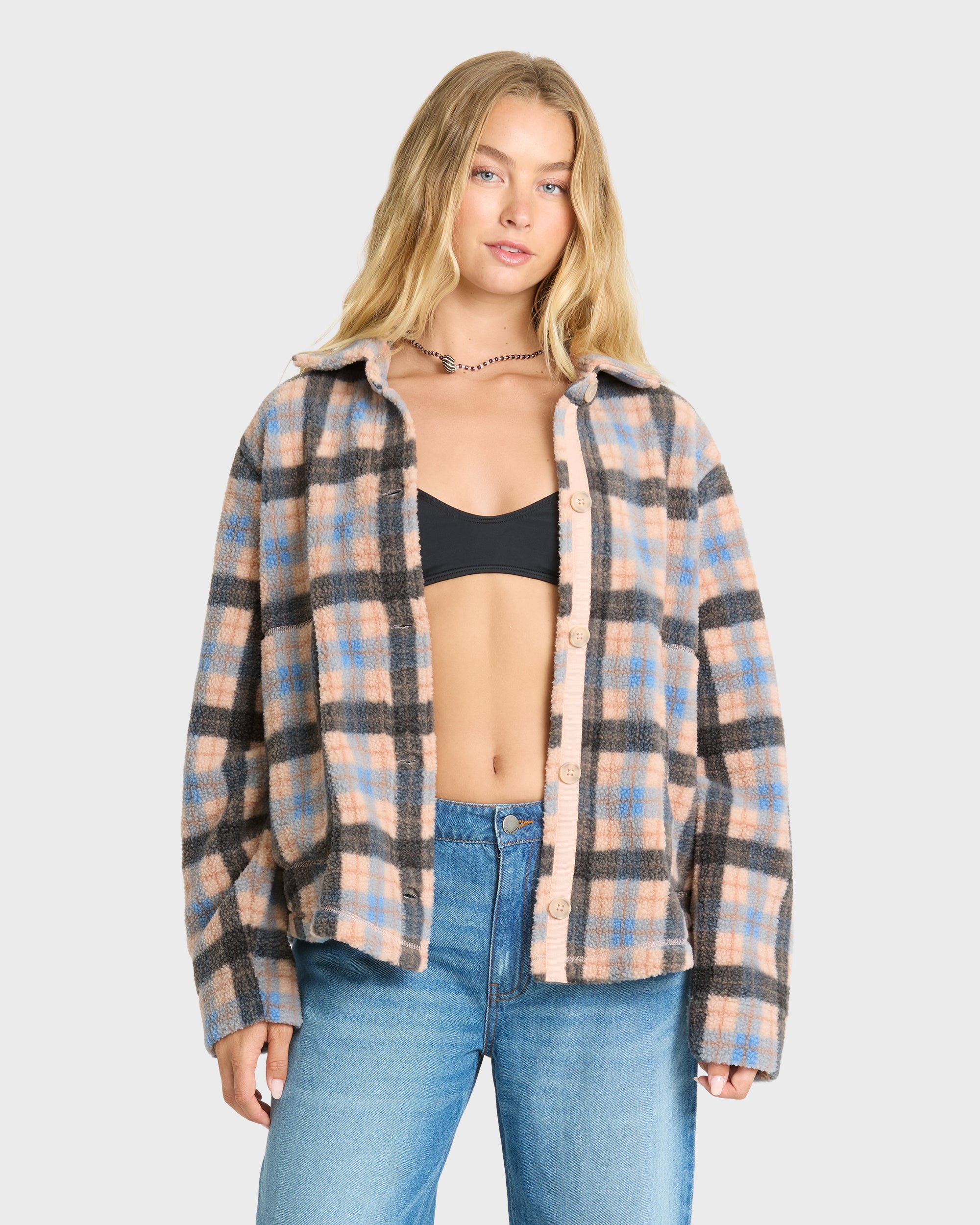 Adventure Division Breezy Fleece Shacket - Blue Bell | Billabong