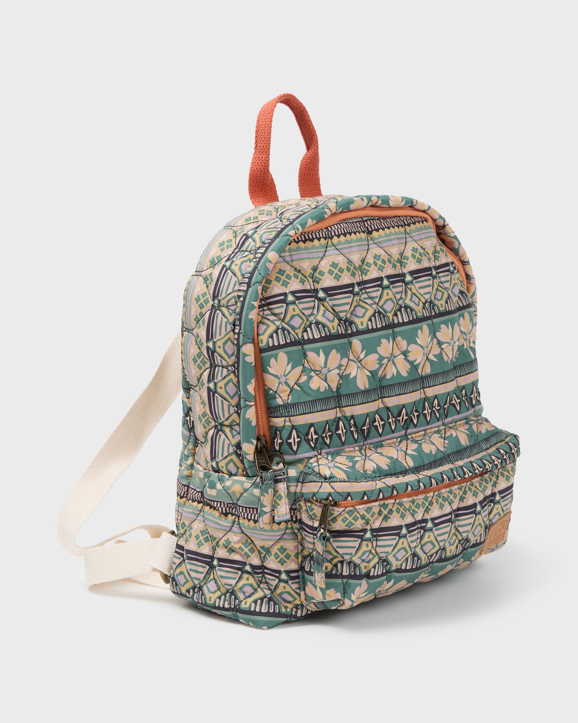 BILLABONG リュック カーキ グラフィティデザイン A/Div Quilted Mama Mini Backpack - Canteen | Billabong