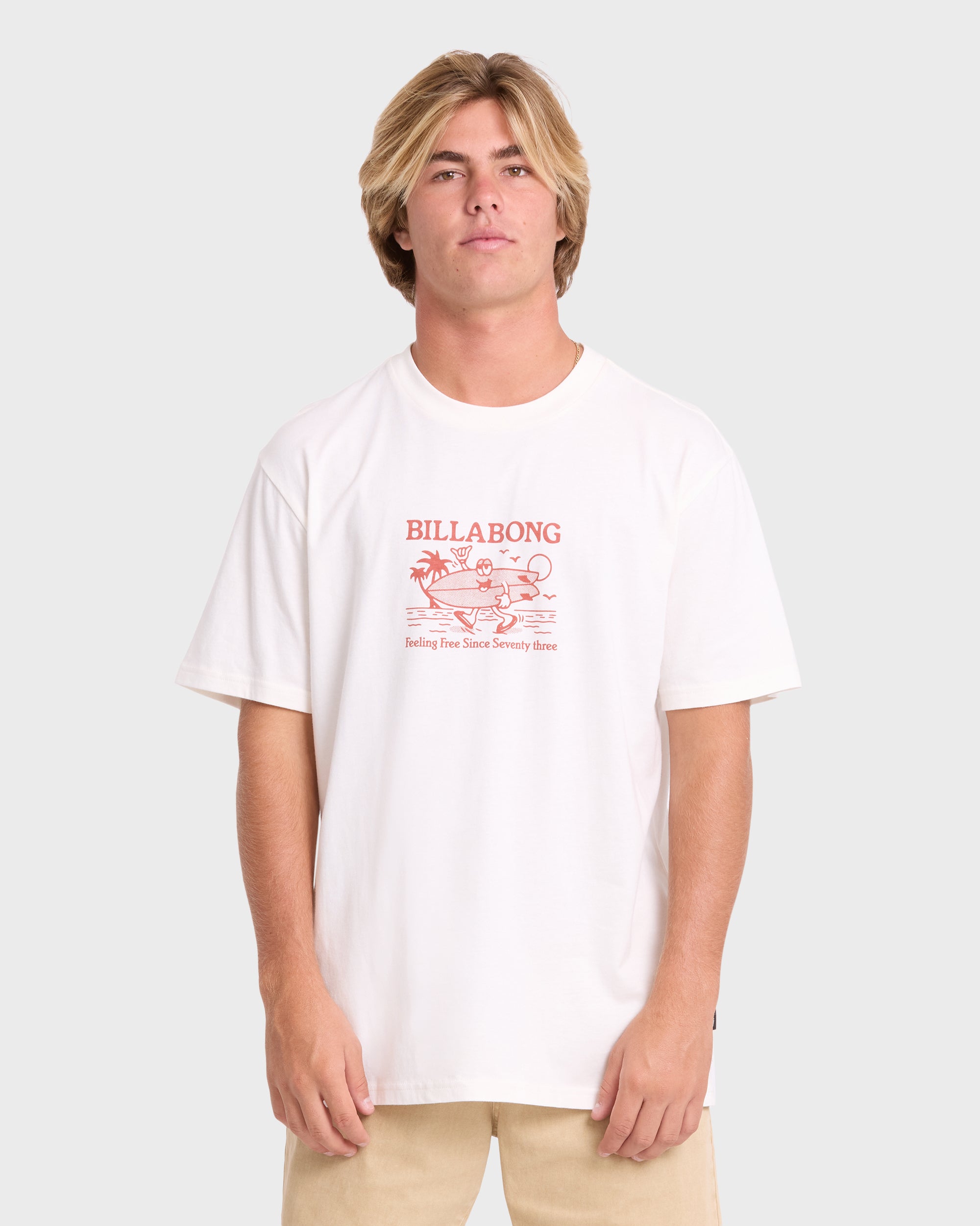 Twinny Premium Short Sleeve Knit T-Shirt - Off White | Billabong