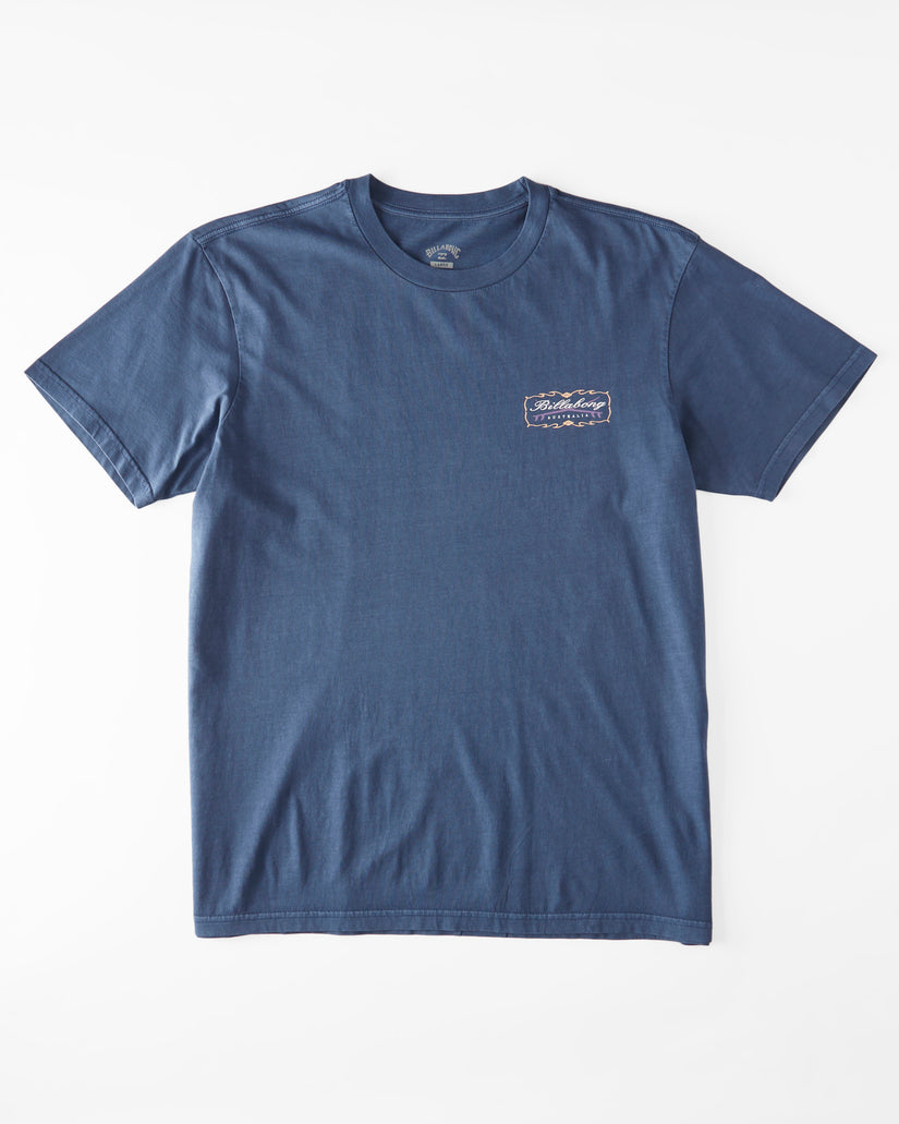 Crossboards Short Sleeve Wave Washed T-Shirt - Dark Blue