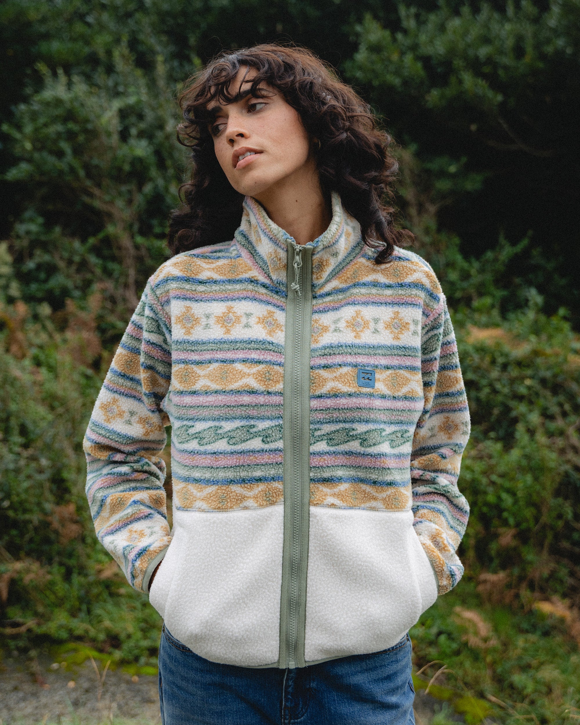 Rock Jetty Mock Neck Zip Sweatshirt - Whitecap | Billabong