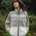 A/Div Rock Jetty Mock Neck Zip Sherpa Fleece - Whitecap