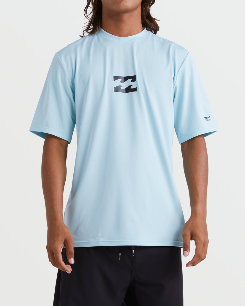 All Day Wave Short Sleeve Rashguard Coastal Blue Billabong all-day-wave-short-sleeve-rashguard-coastal-blue-billabong