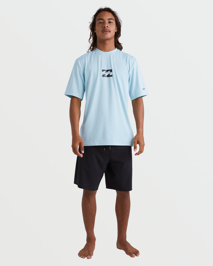 All Day Wave Short Sleeve Rashguard Coastal Blue Billabong all-day-wave-short-sleeve-rashguard-coastal-blue-billabong