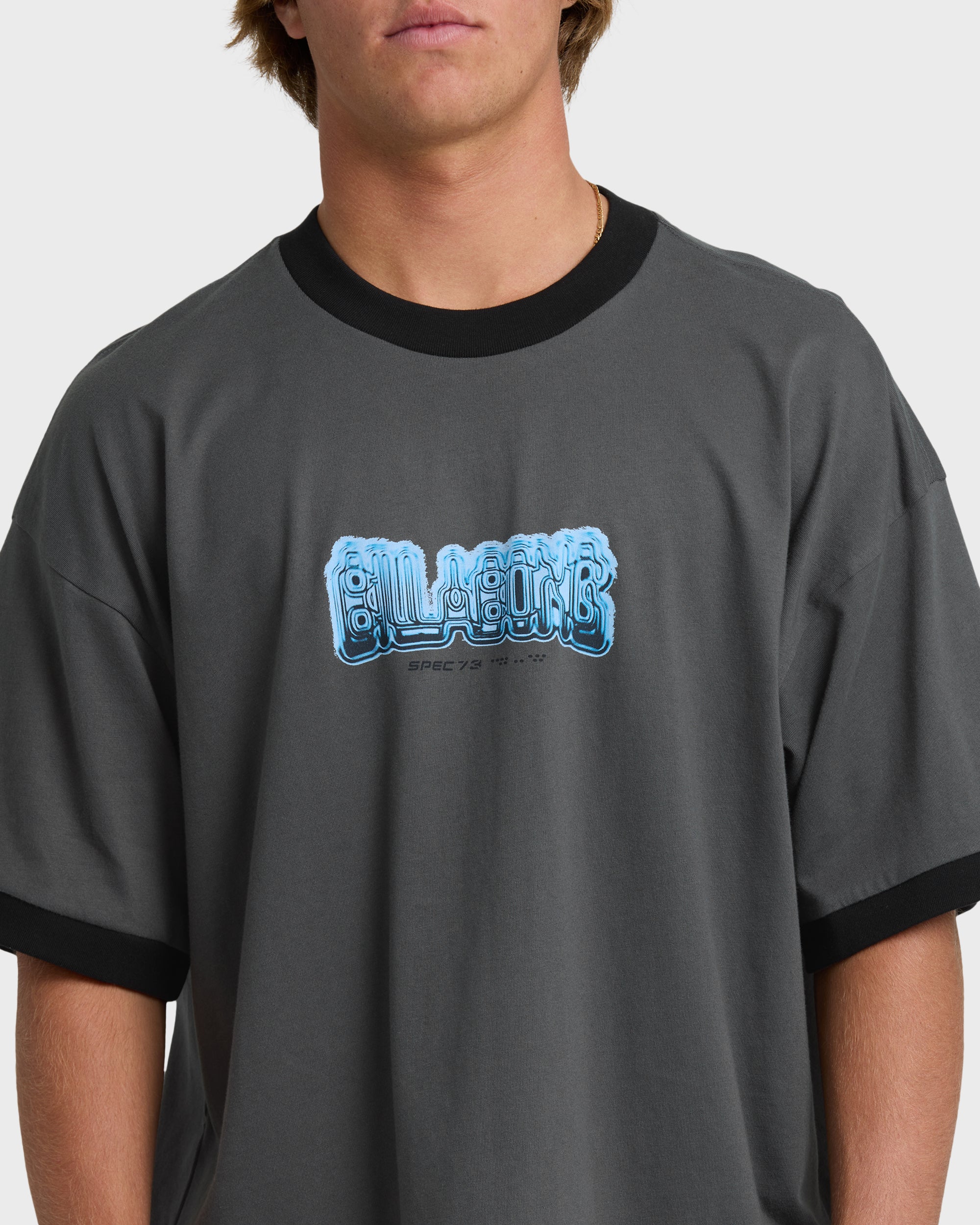 Spec 73 Spin Ringer Short Sleeve T-Shirt - Pewter | Billabong