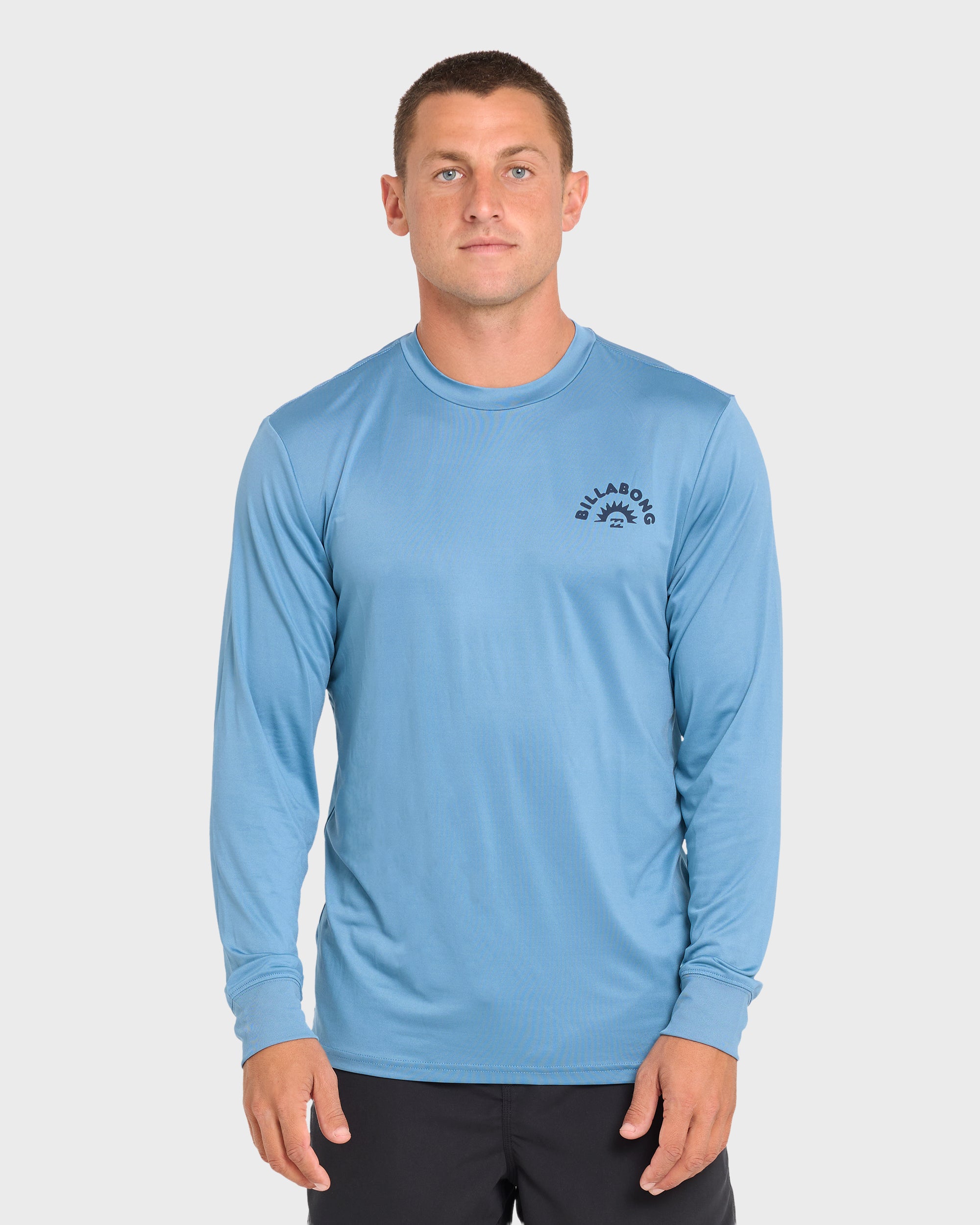 Heel Flip Crew Long Sleeve Rashguard - Vintage Indigo | Billabong
