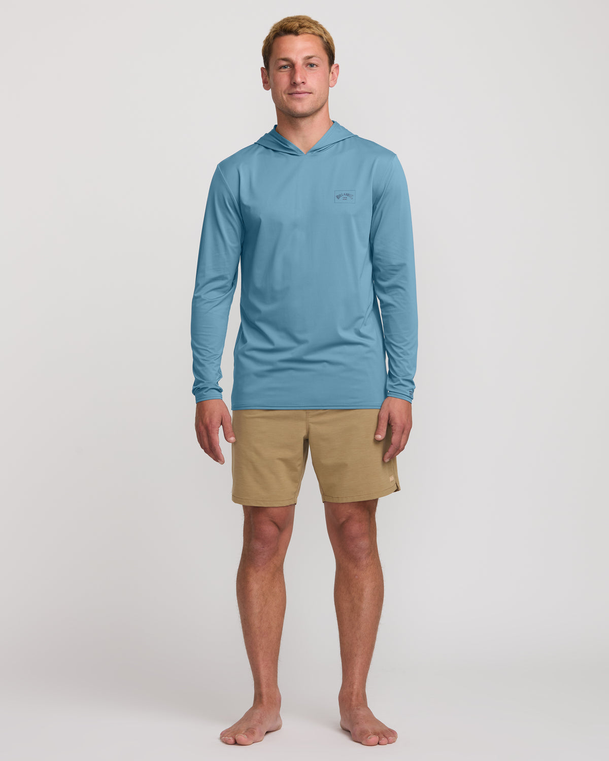 Arch Mesh Long Sleeve Hooded Surf Tee - Bay Blue - 4