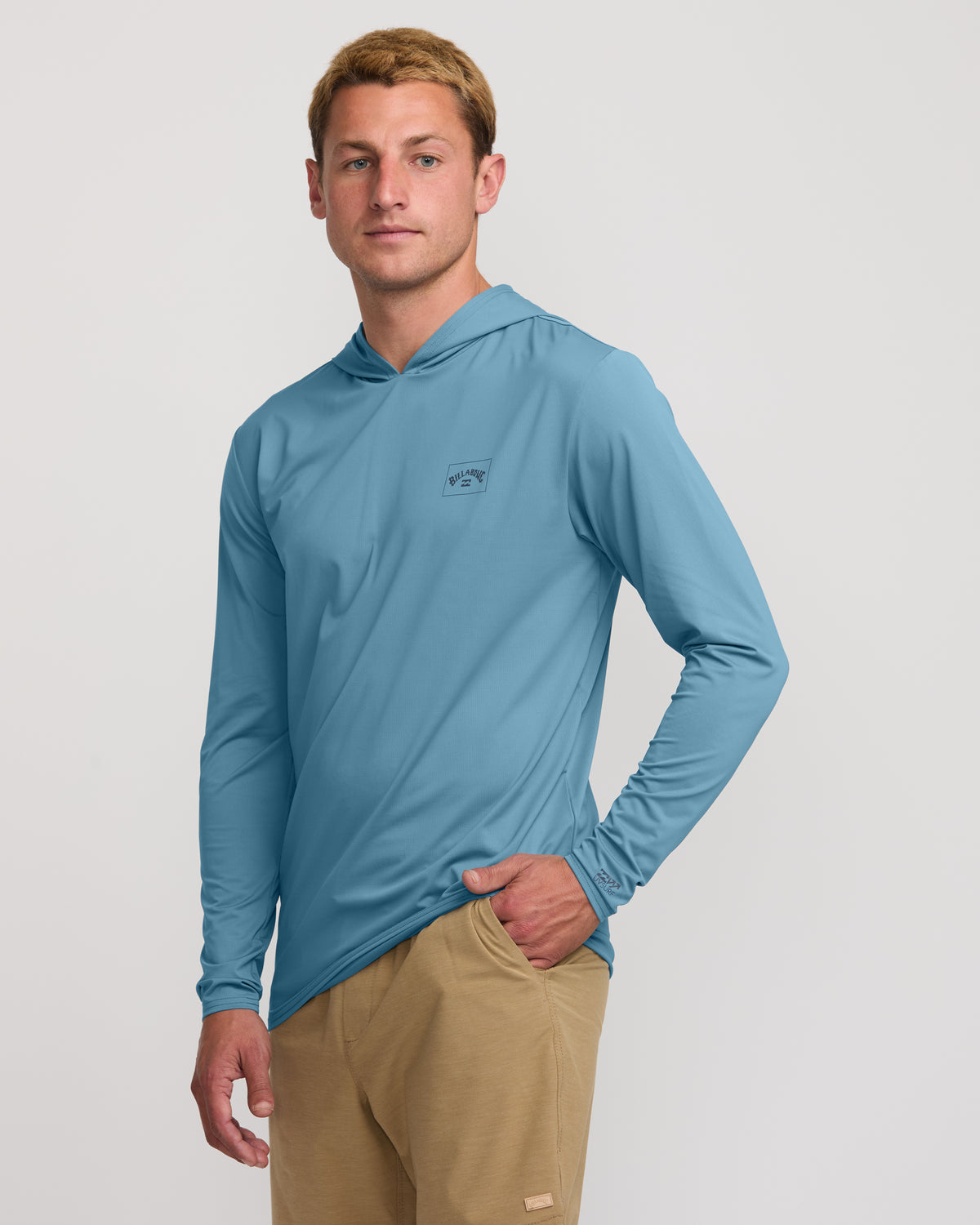 Arch Mesh Long Sleeve Hooded Surf Tee - Bay Blue - 5