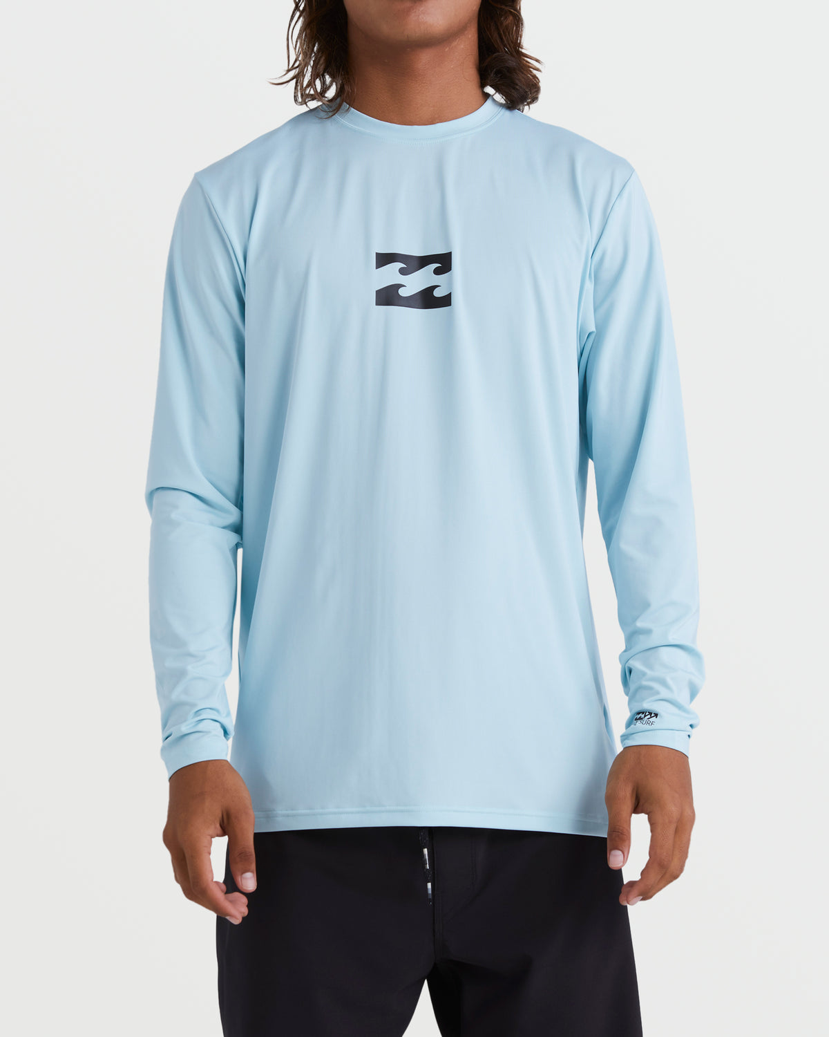 All Day Wave Loose Fit Long Sleeve Surf Tee - Coastal Blue - 1
