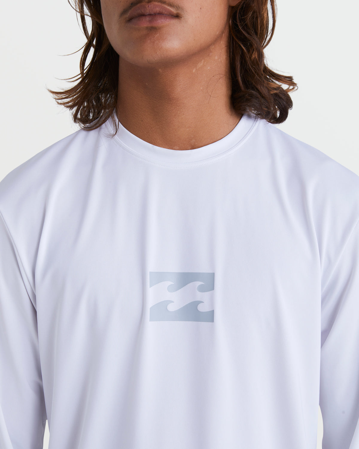 All Day Wave Loose Fit Long Sleeve Surf Tee - White - 9