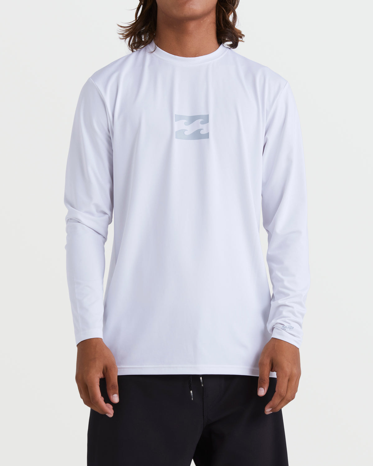 All Day Wave Loose Fit Long Sleeve Surf Tee - White - 1