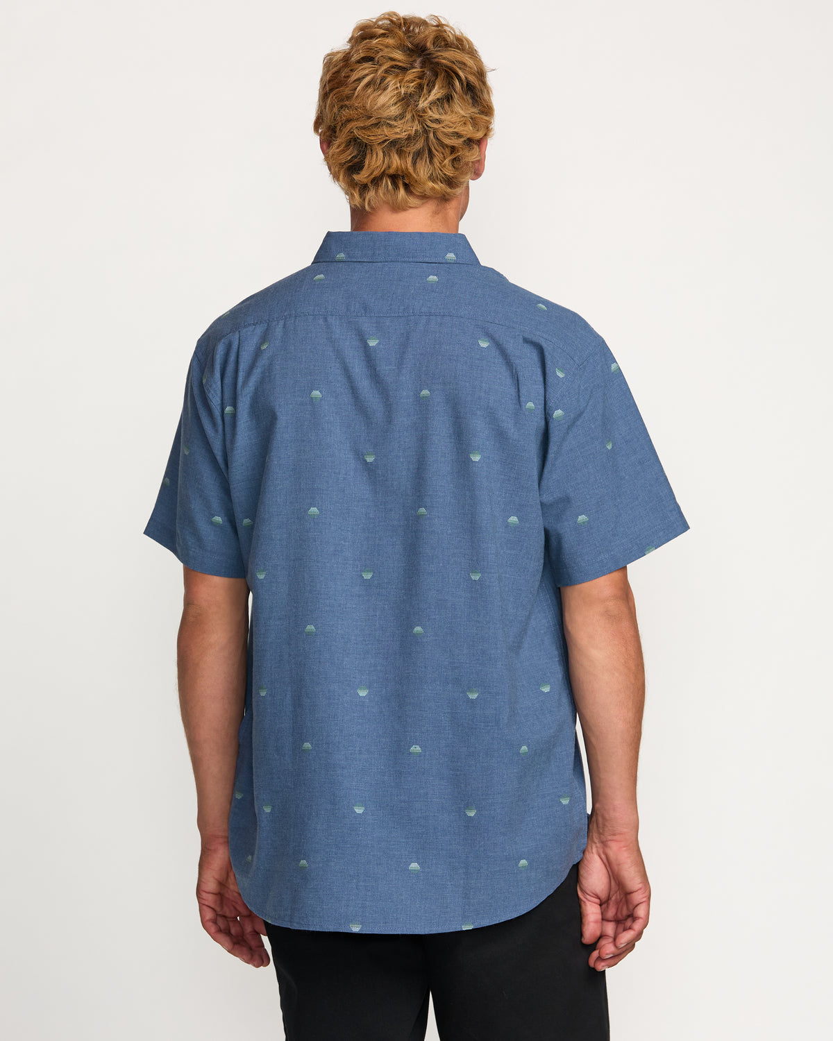 All Day Jacquard Short Sleeve Shirt - Dessert Palm - 2