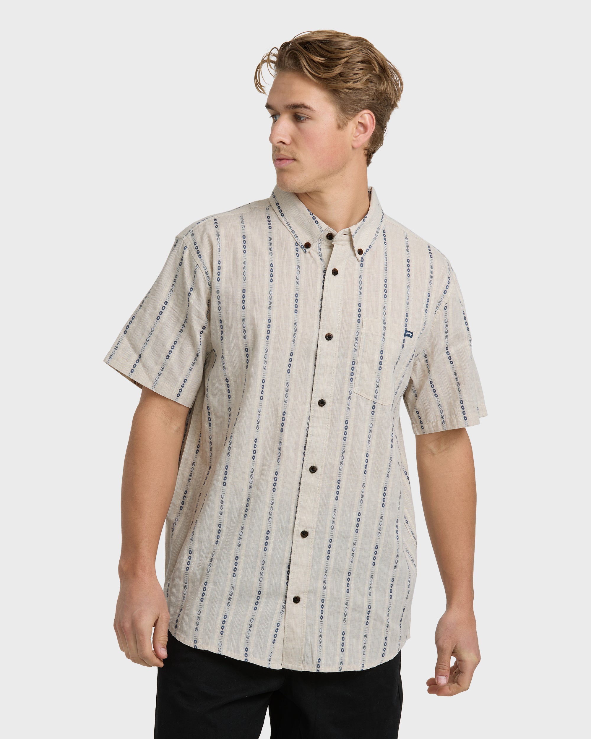 billabong dress shirt Billabong All Day Jacquard Short Sleeve Men's T Shirt Seafoam : MD