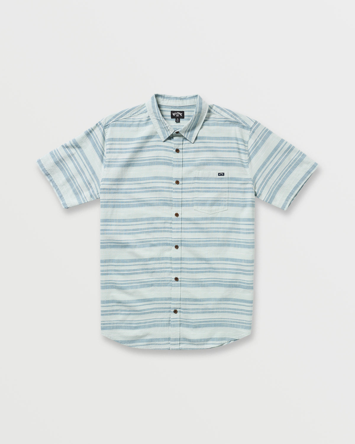 All Day Stripe Short Sleeve Shirt - Ash Blue - 3