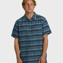 All Day Stripe Short Sleeve Shirt - Dark Denim
