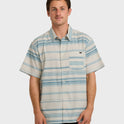 All Day Stripe Short Sleeve Shirt - Dusty Blue