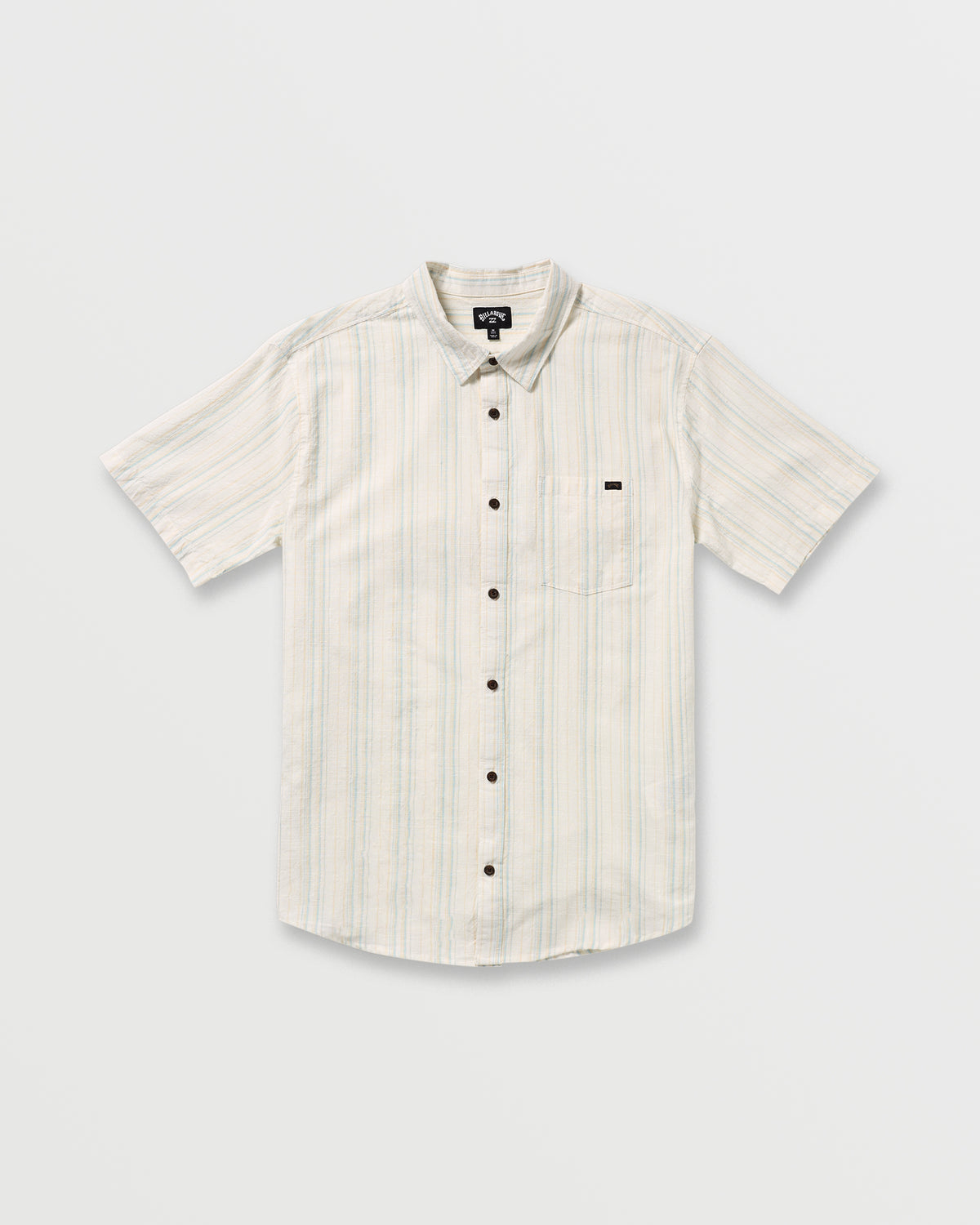 All Day Stripe Short Sleeve Shirt - Off White - 3