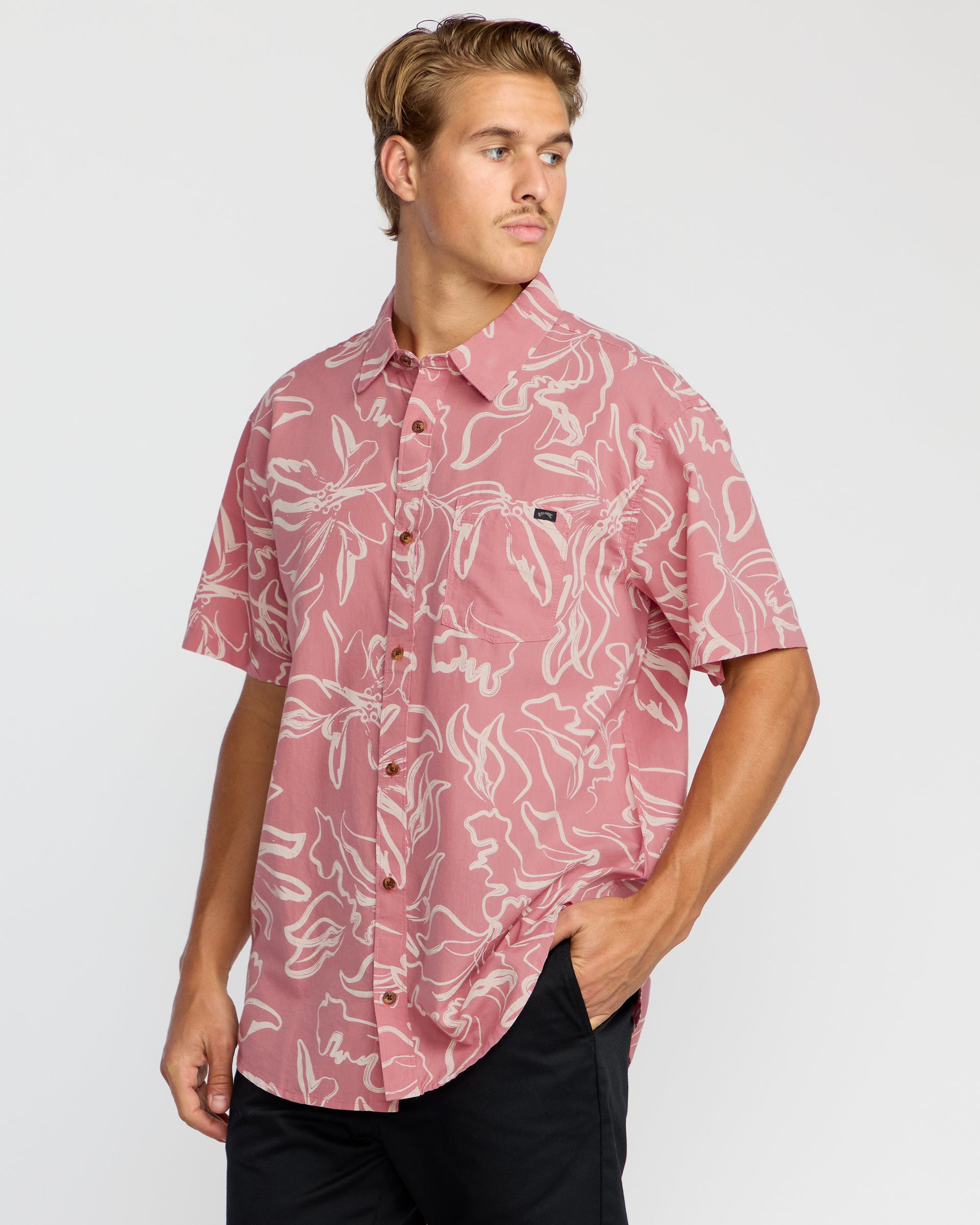 Sundays Short Sleeve Shirt - Faded Rose | Billabong