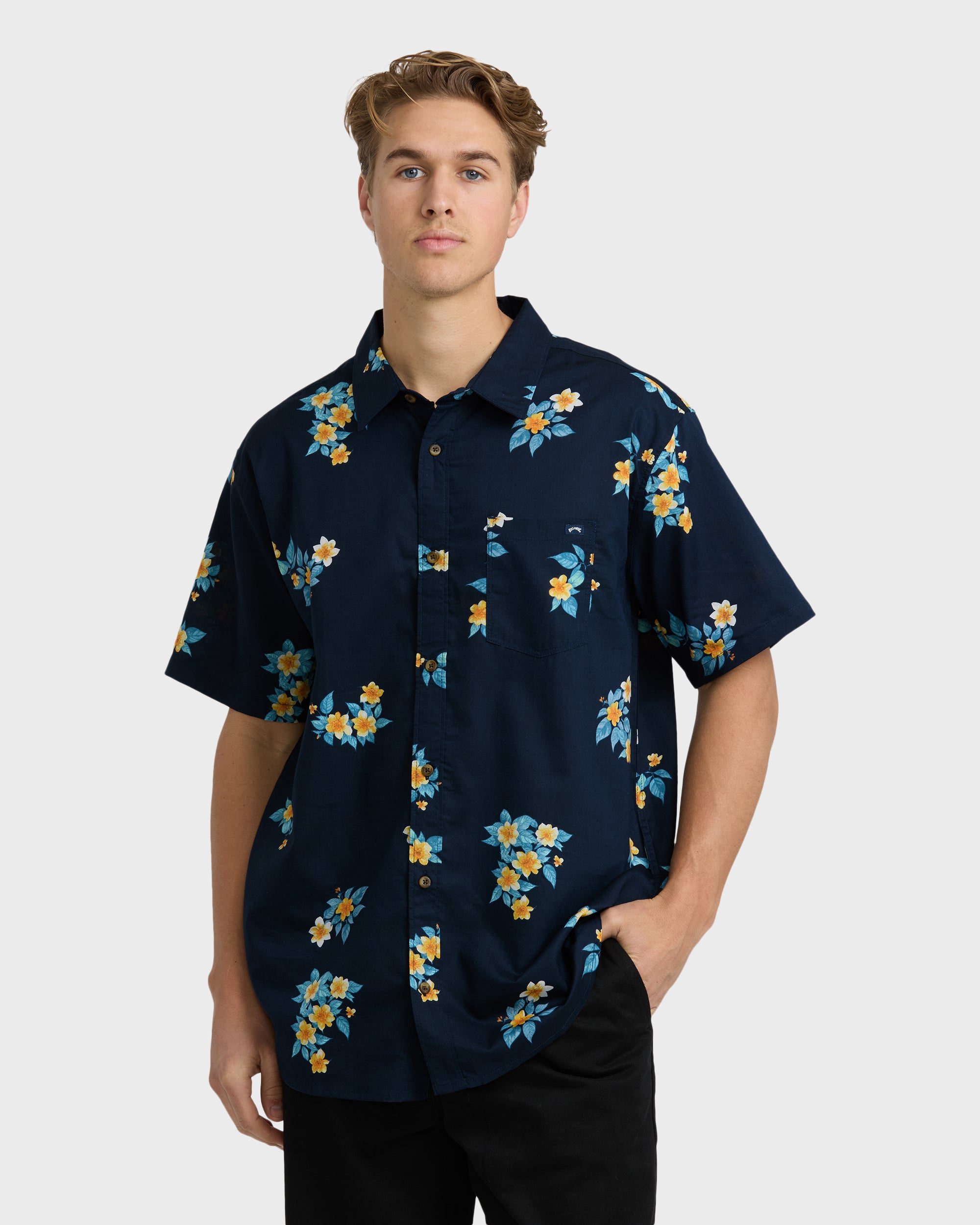 Sundays Mini Short Sleeve Woven Shirt - Navy | Billabong