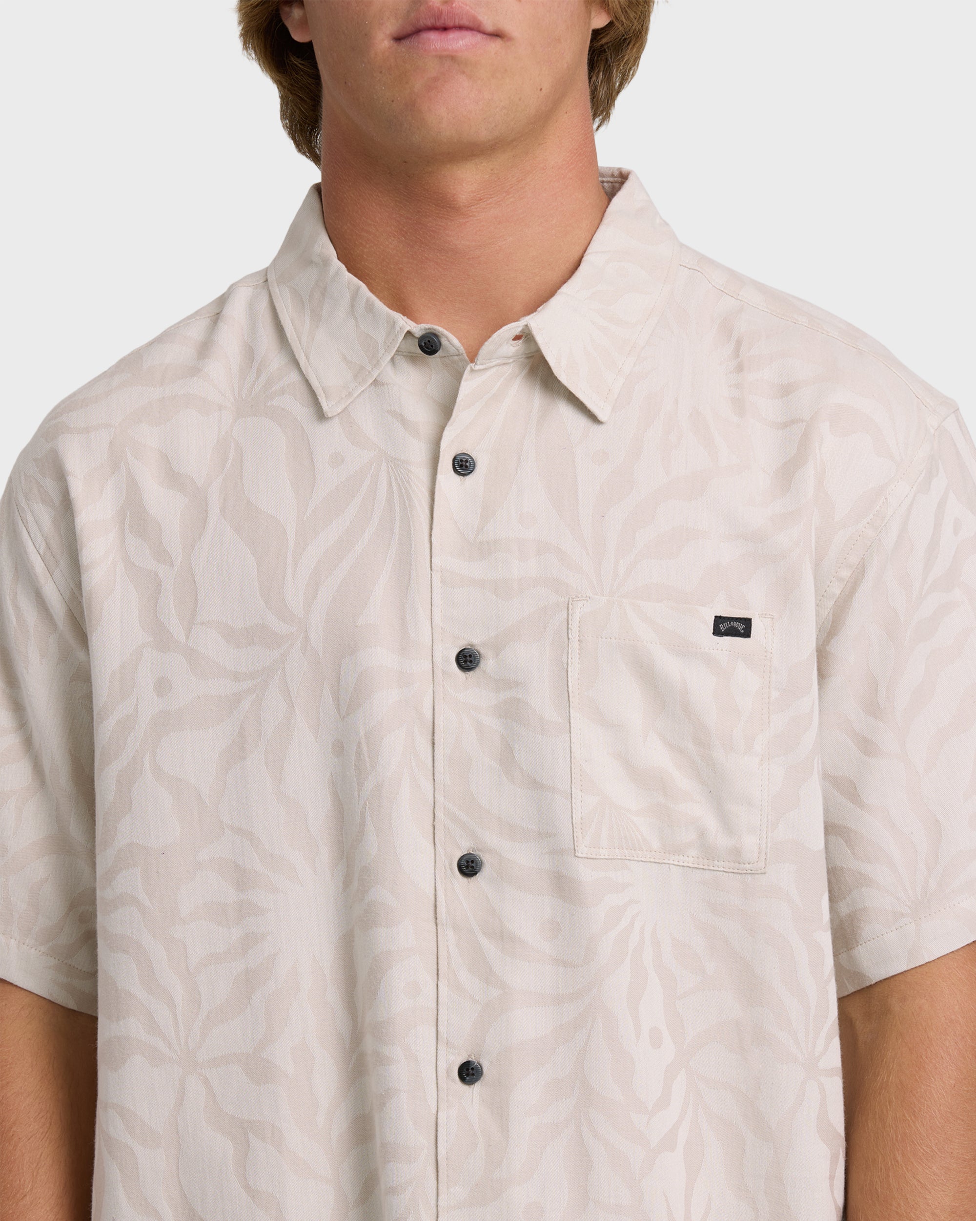 Sundays Jacquard Short Sleeve Woven Shirt - Ash | Billabong