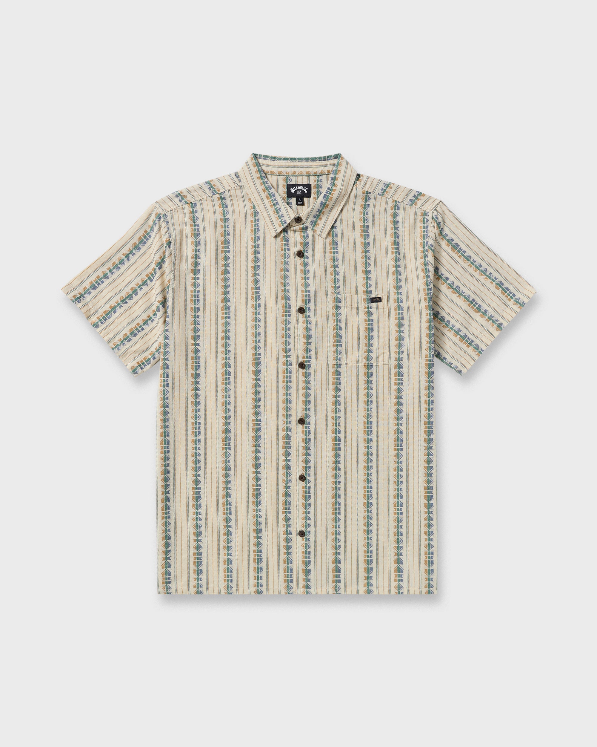 Sundays Jacquard Short Sleeve Shirt - Cream | Billabong