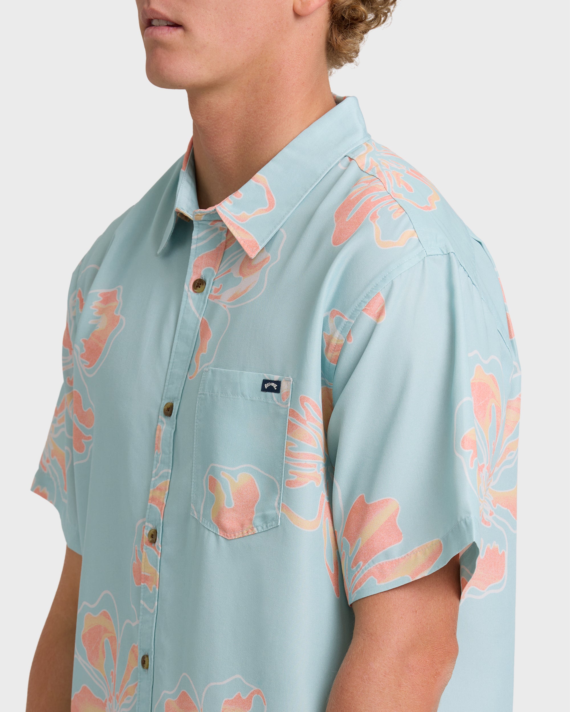 Sundays Lounge Short Sleeve Woven Shirt - Corydalis Blue | Billabong