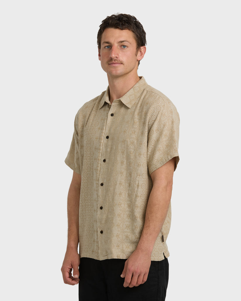 Billabong All Day Jacquard Short Sleeve Shirt Stone