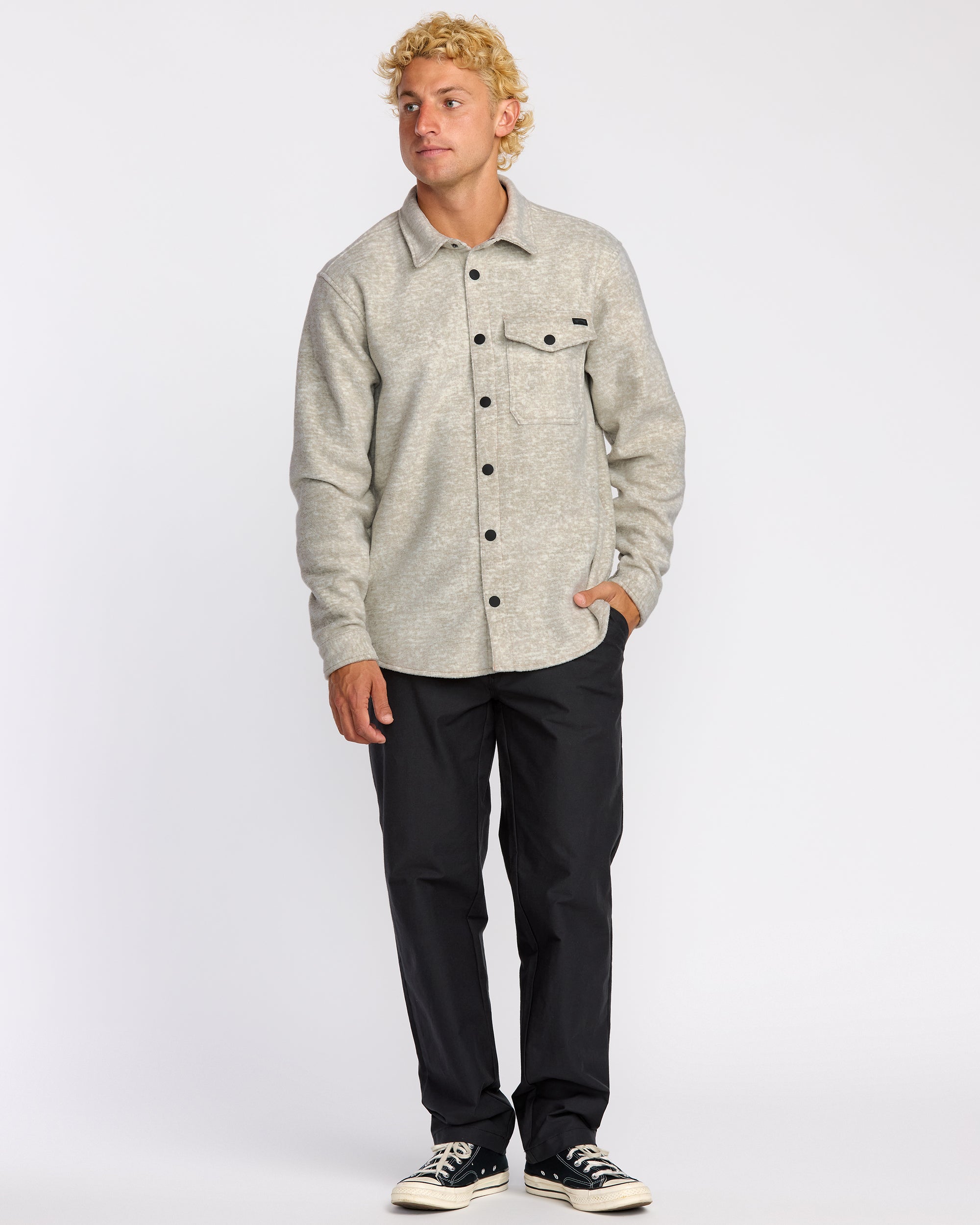 Furnace Long Sleeve Flannel Shirt - Gravel | Billabong