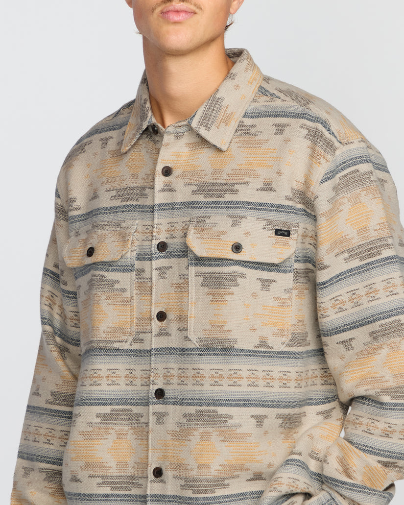 Offshore-Jacquard-Long-Sleeve-Flannel-Shirt-Sand-5