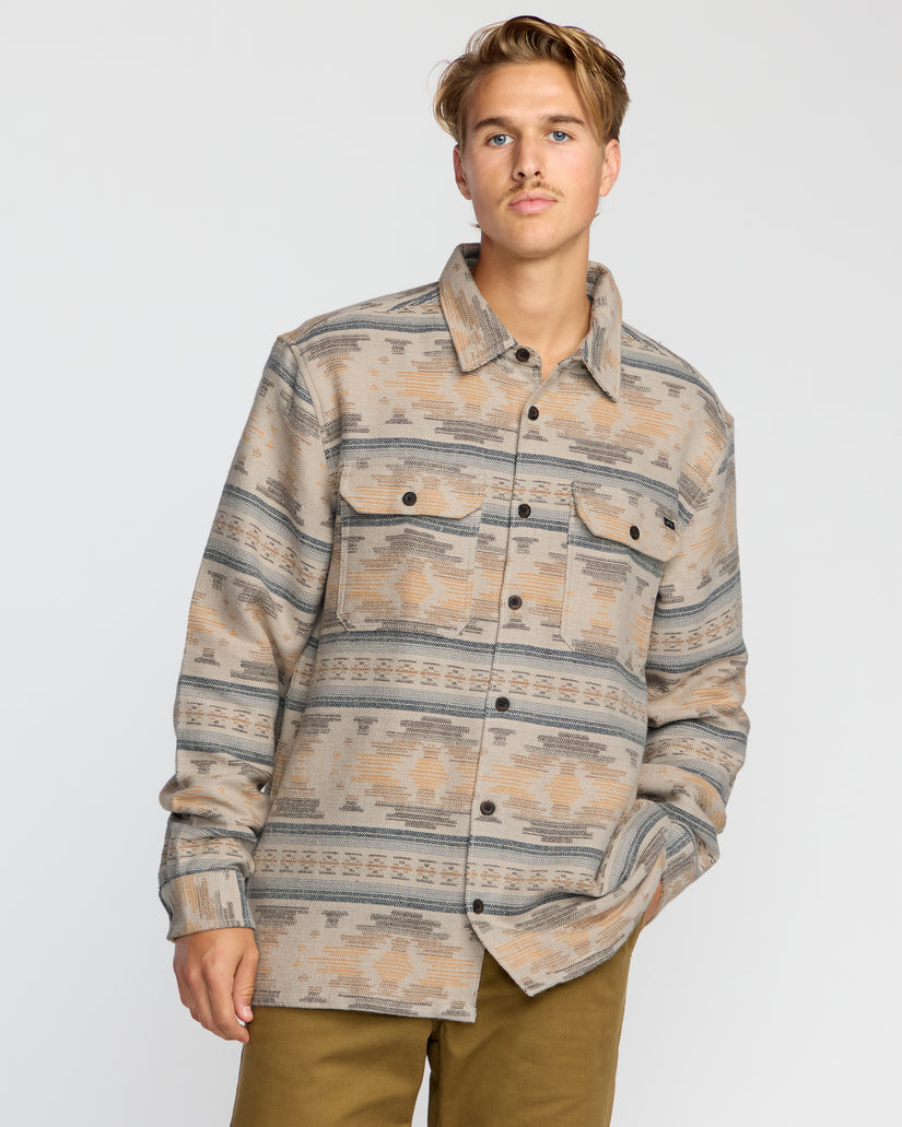 Offshore-Jacquard-Long-Sleeve-Flannel-Shirt-Sand-1