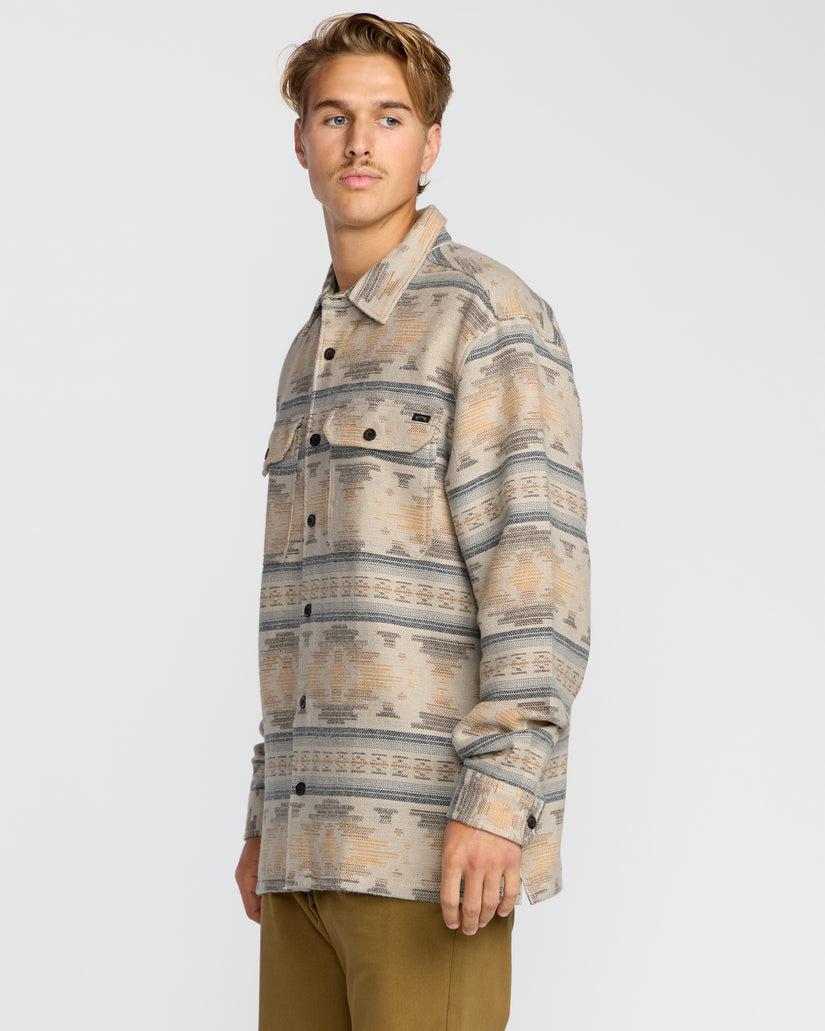 Offshore-Jacquard-Long-Sleeve-Flannel-Shirt-Sand-3