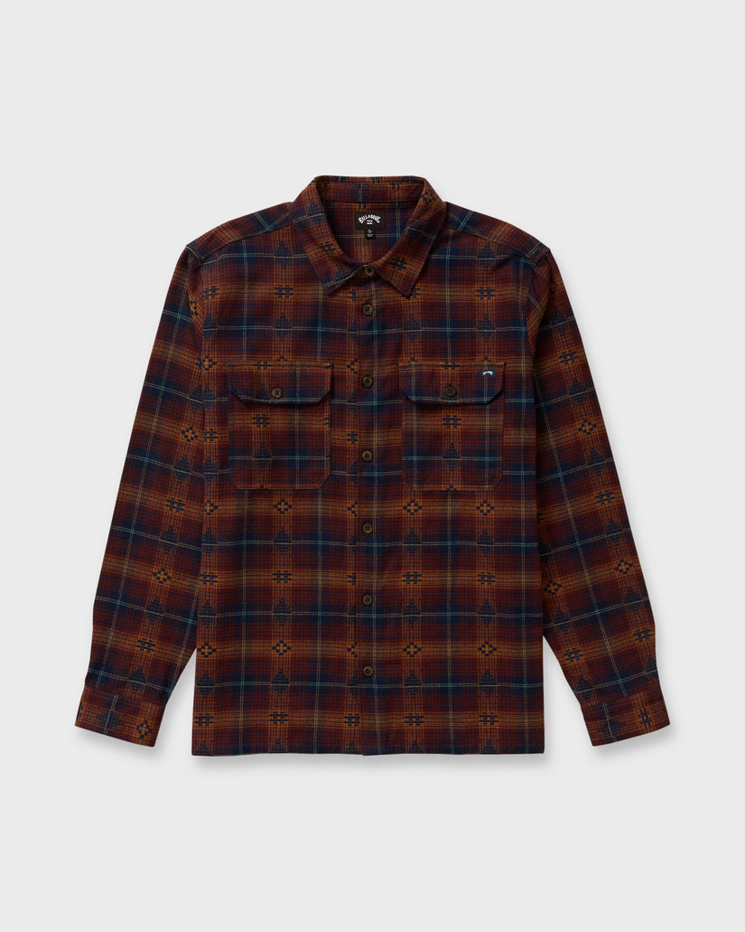 Offshore-Jacquard-Long-Sleeve-Flannel-Shirt-Wine-6