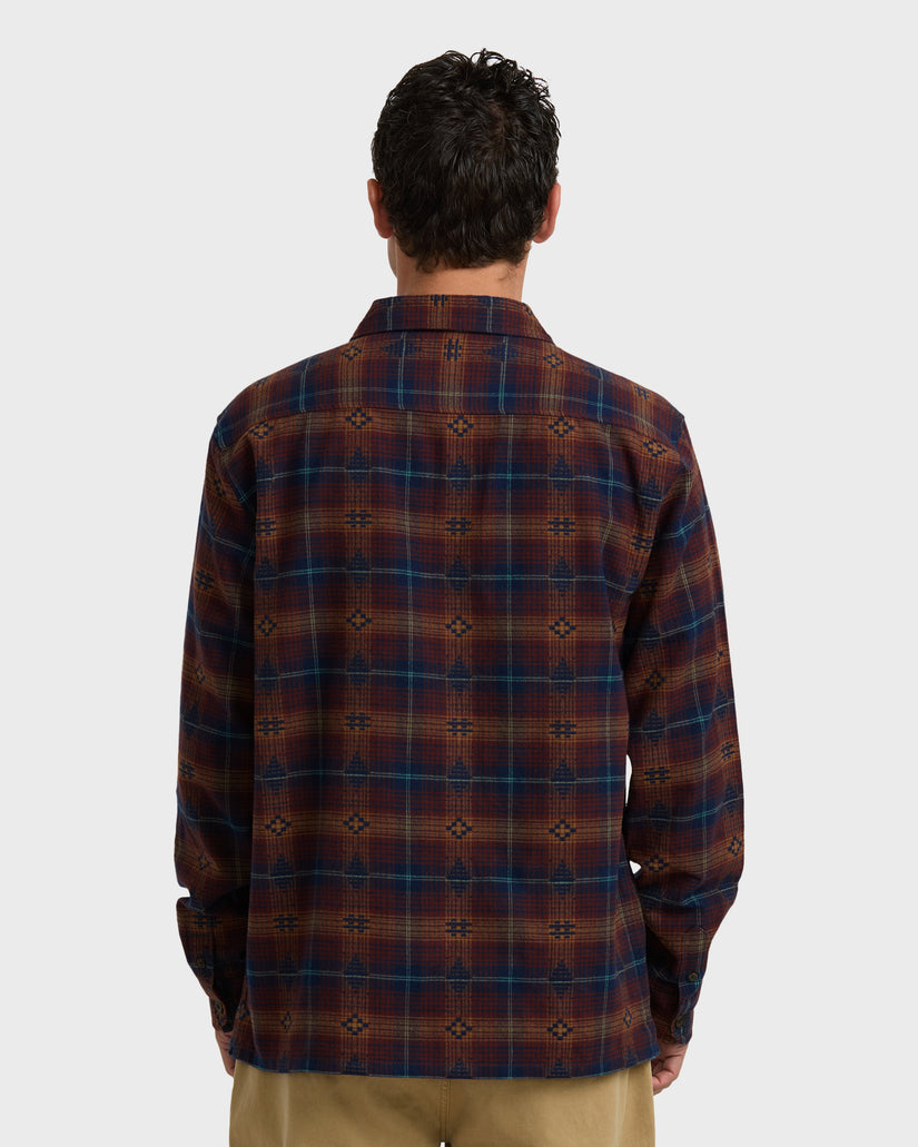 Offshore-Jacquard-Long-Sleeve-Flannel-Shirt-Wine-2