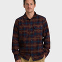 Offshore Jacquard Long Sleeve Flannel Shirt - Wine