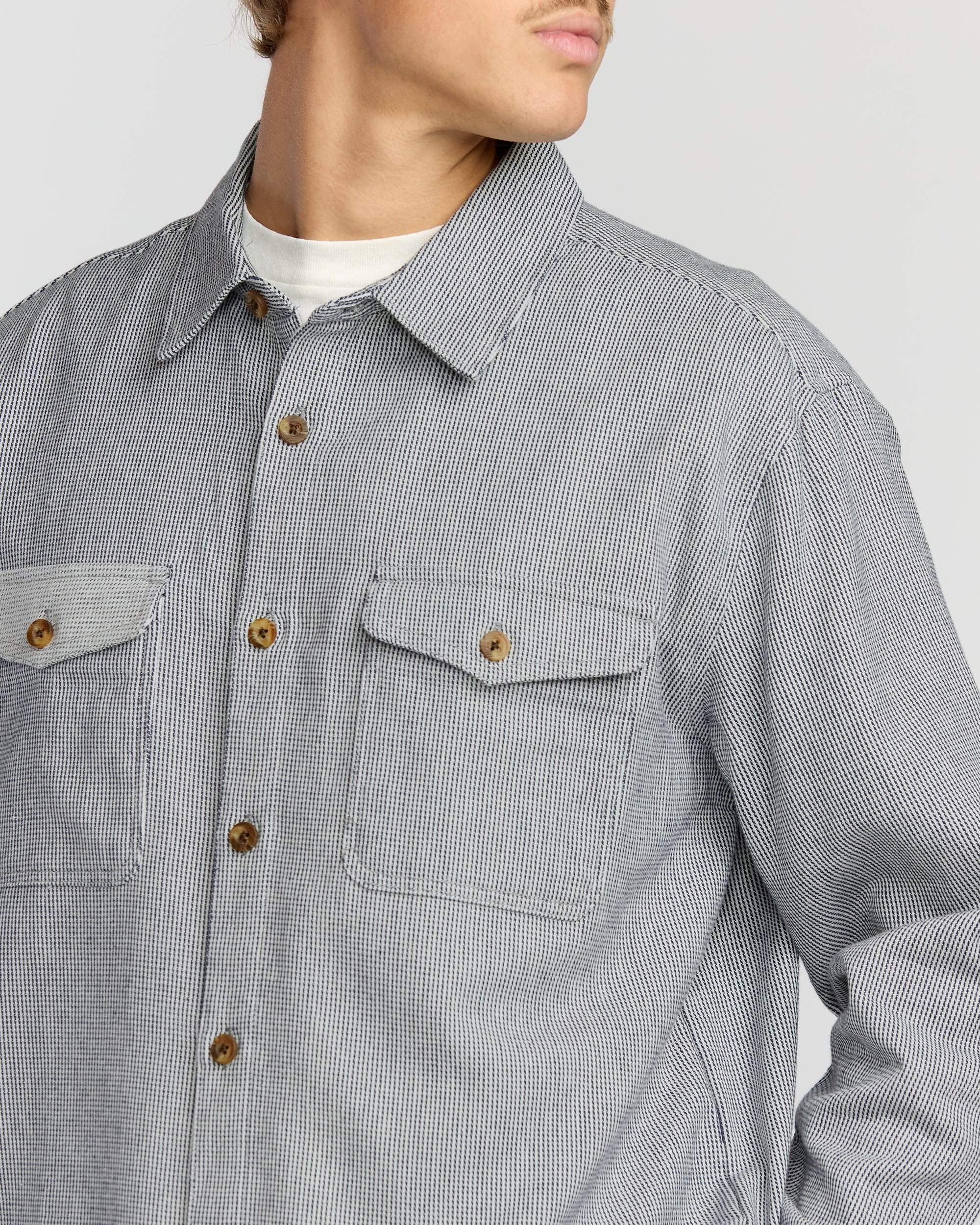 Austin Garage Long Sleeve Shirt - Stone Blue | Billabong