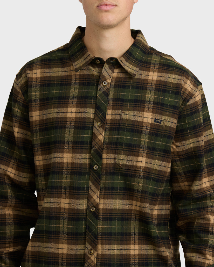 Coastline-Long-Sleeve-Flannel-Shirt-Forest-5