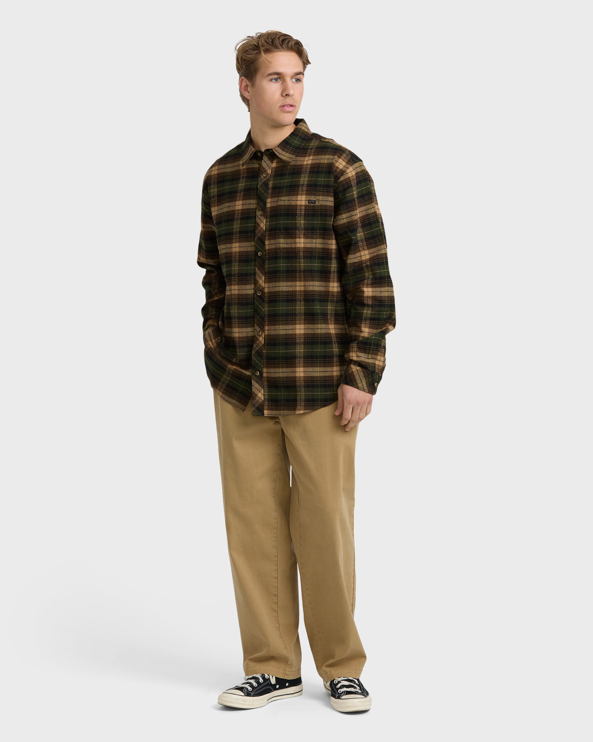 Coastline Long Sleeve Flannel Shirt - Forest | Billabong